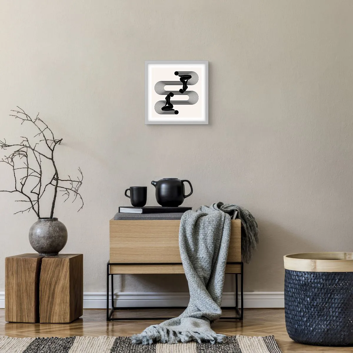 Poster in einem weißen Rahmen - Sinnliche Symmetrie - 30x30 cm