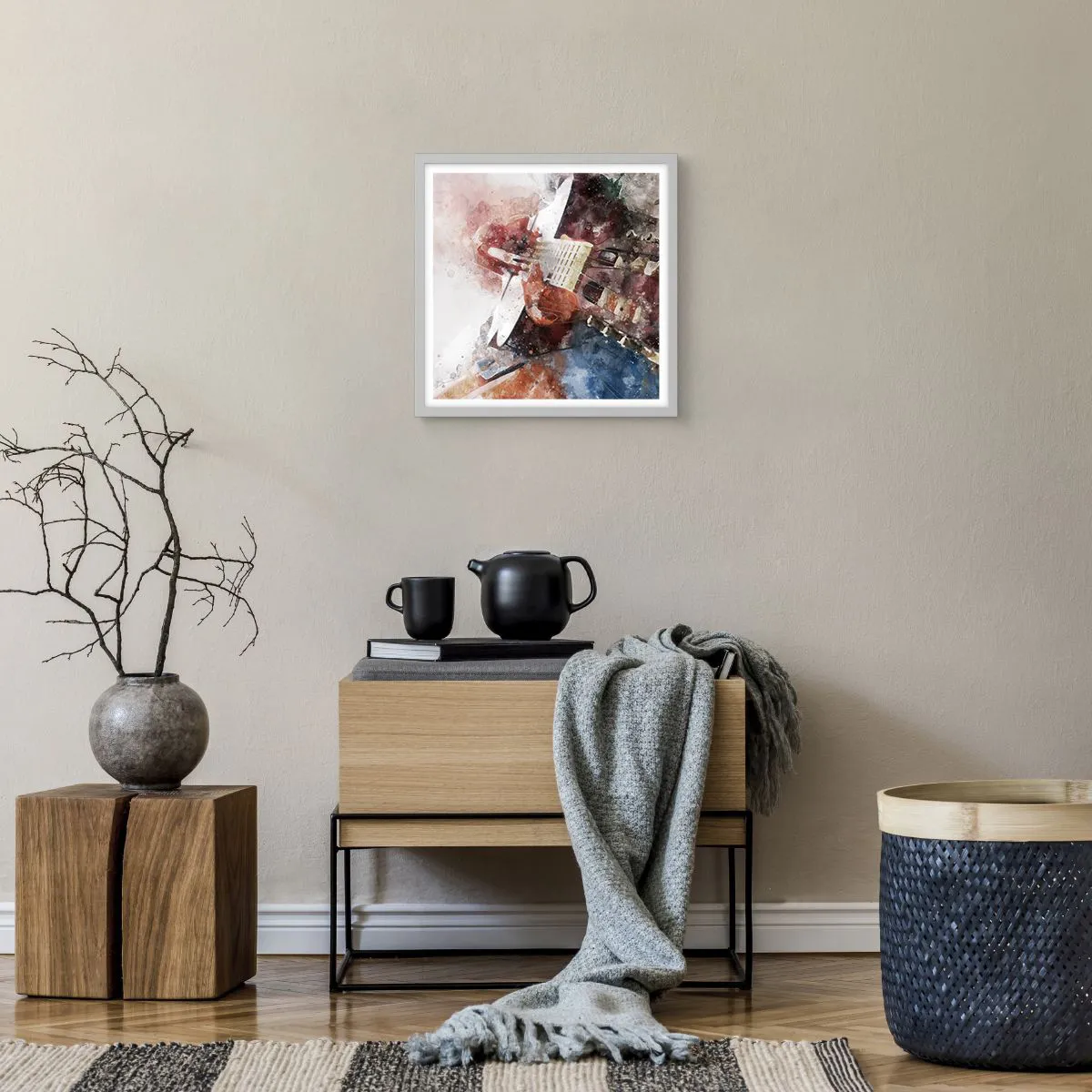 Affiche dans un cadre blanc - Poster - Et qu'en pensez-vous ? - 40x40 cm