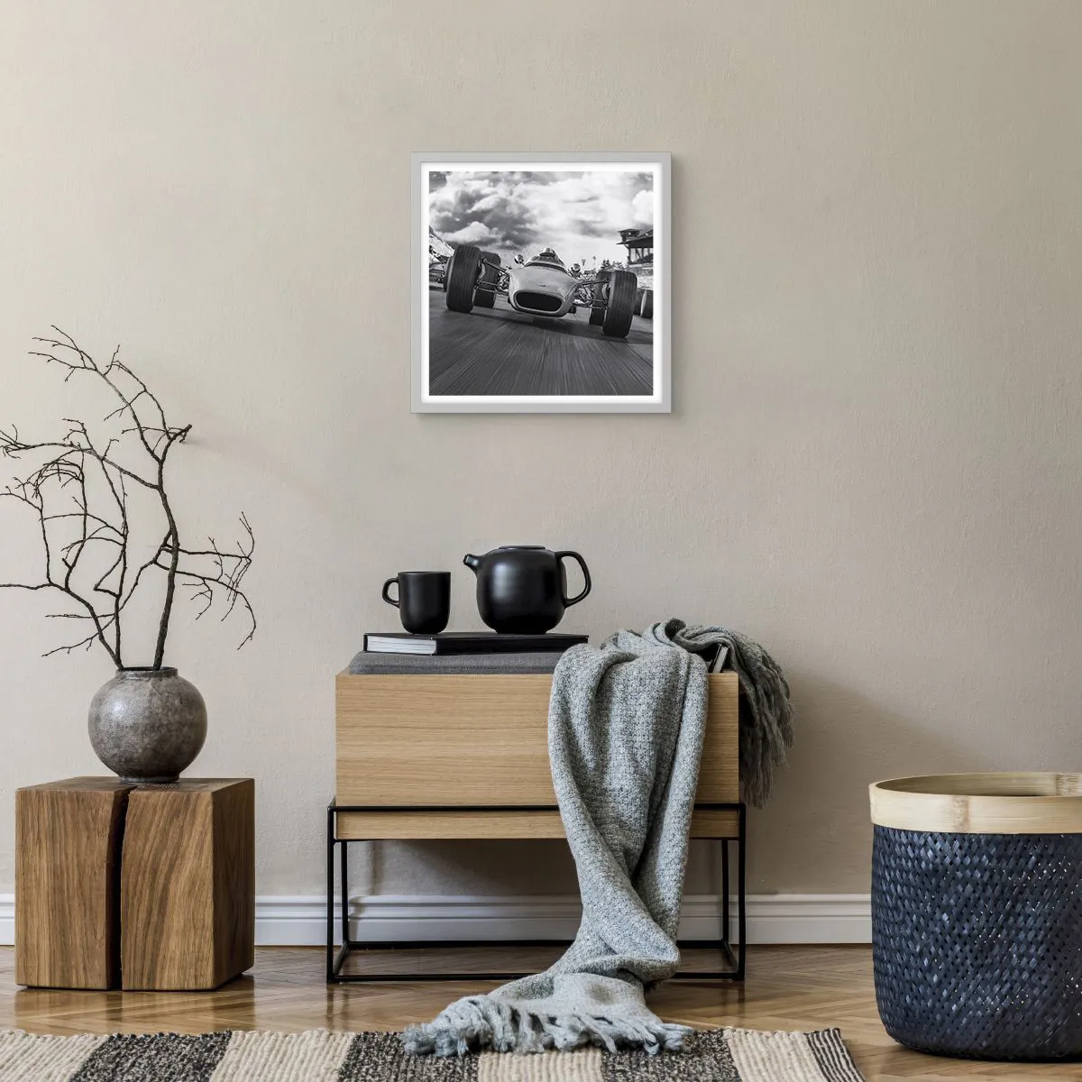 Póster en marco blanco - ¡Hay poder! - 40x40 cm