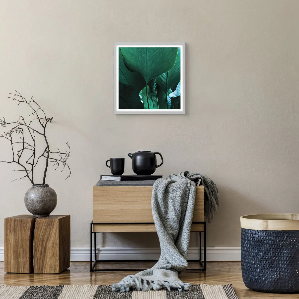 Poster in einem weißen Rahmen - Dem Licht zugewandt - 40x40 cm