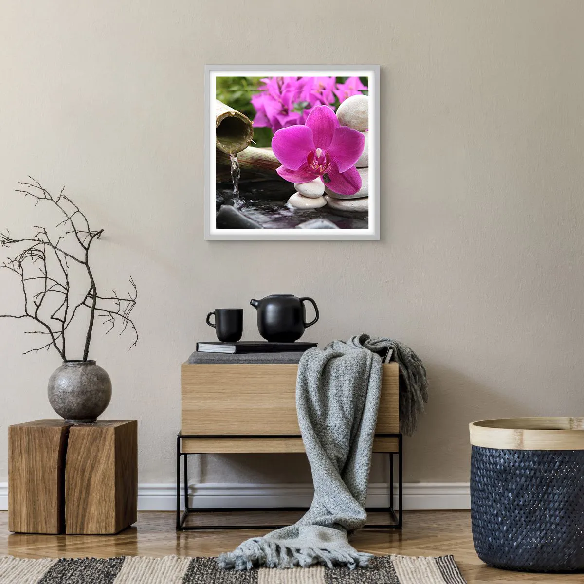 Affiche dans un cadre blanc - Poster - Tu te reposes déjà - 50x50 cm