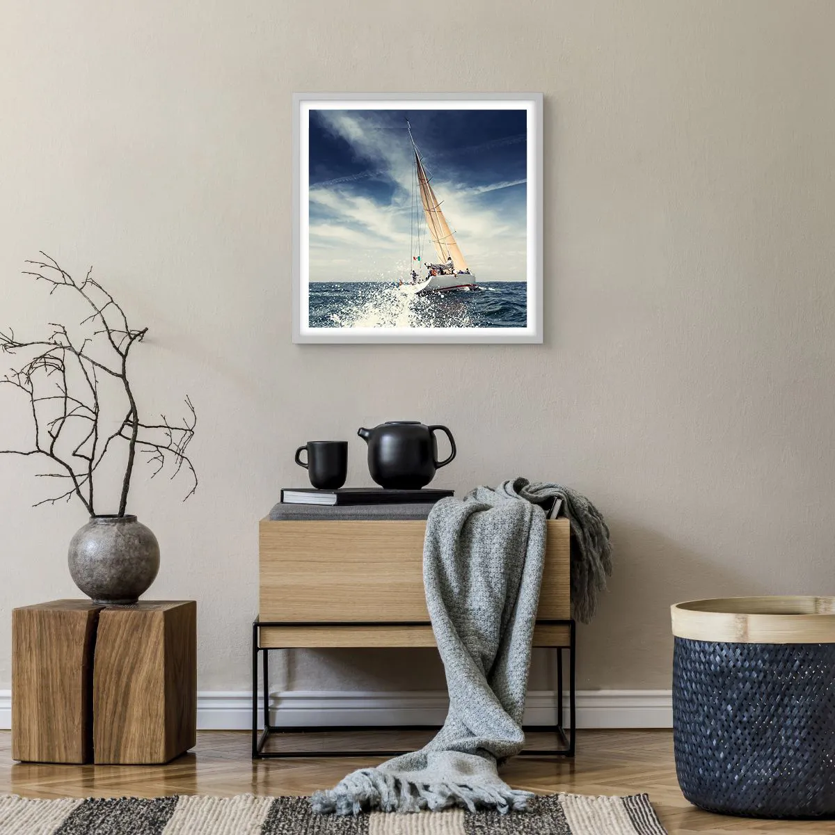 Plagát v bielom ráme - Nás nedobehnú! - 50x50 cm