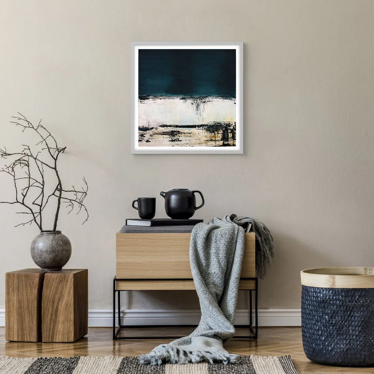 Poster in einem weißen Rahmen - Horizontale Komposition - 50x50 cm