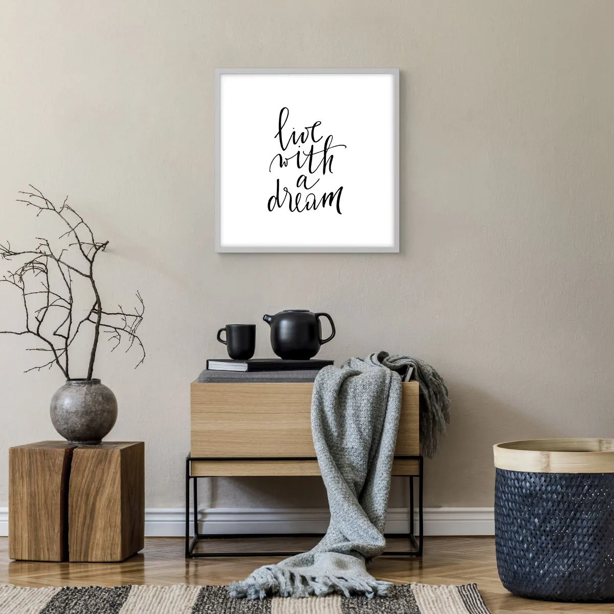 Poster in white frmae - Of Course - 50x50 cm