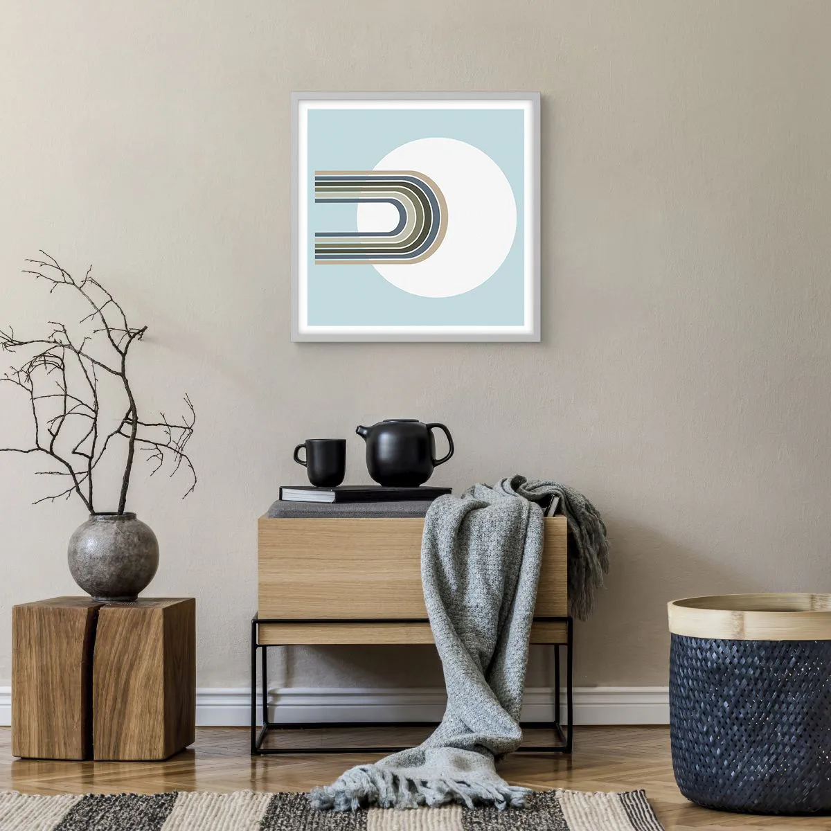 Poster in einem weißen Rahmen - Unwiderstehliche Anziehungskraft - 50x50 cm