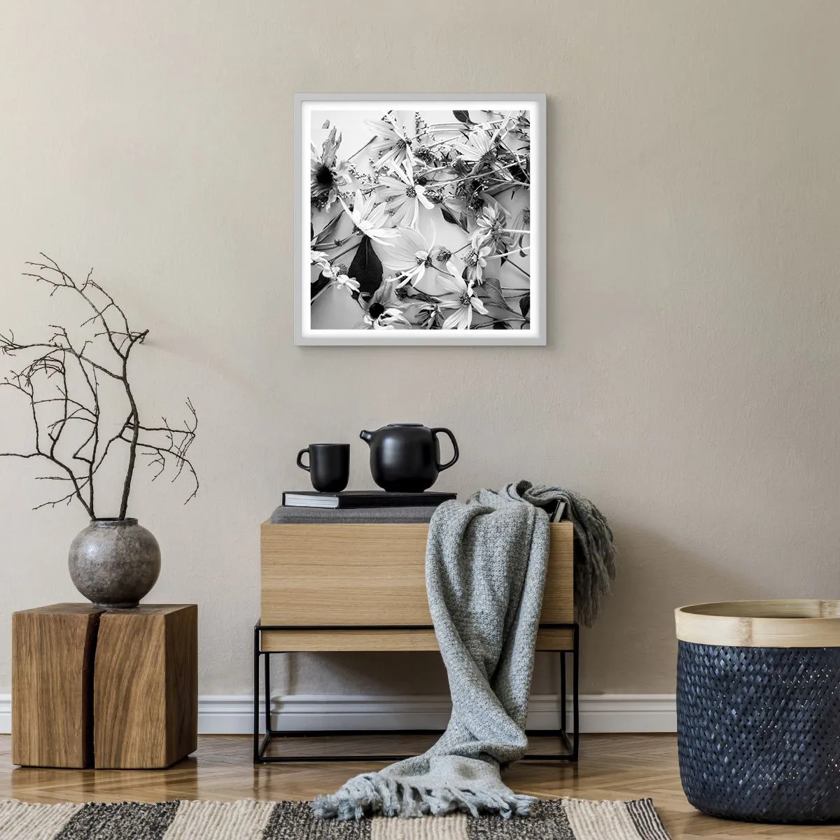 Pôster em moldura branca - Não é um ramo de flores - 50x50 cm