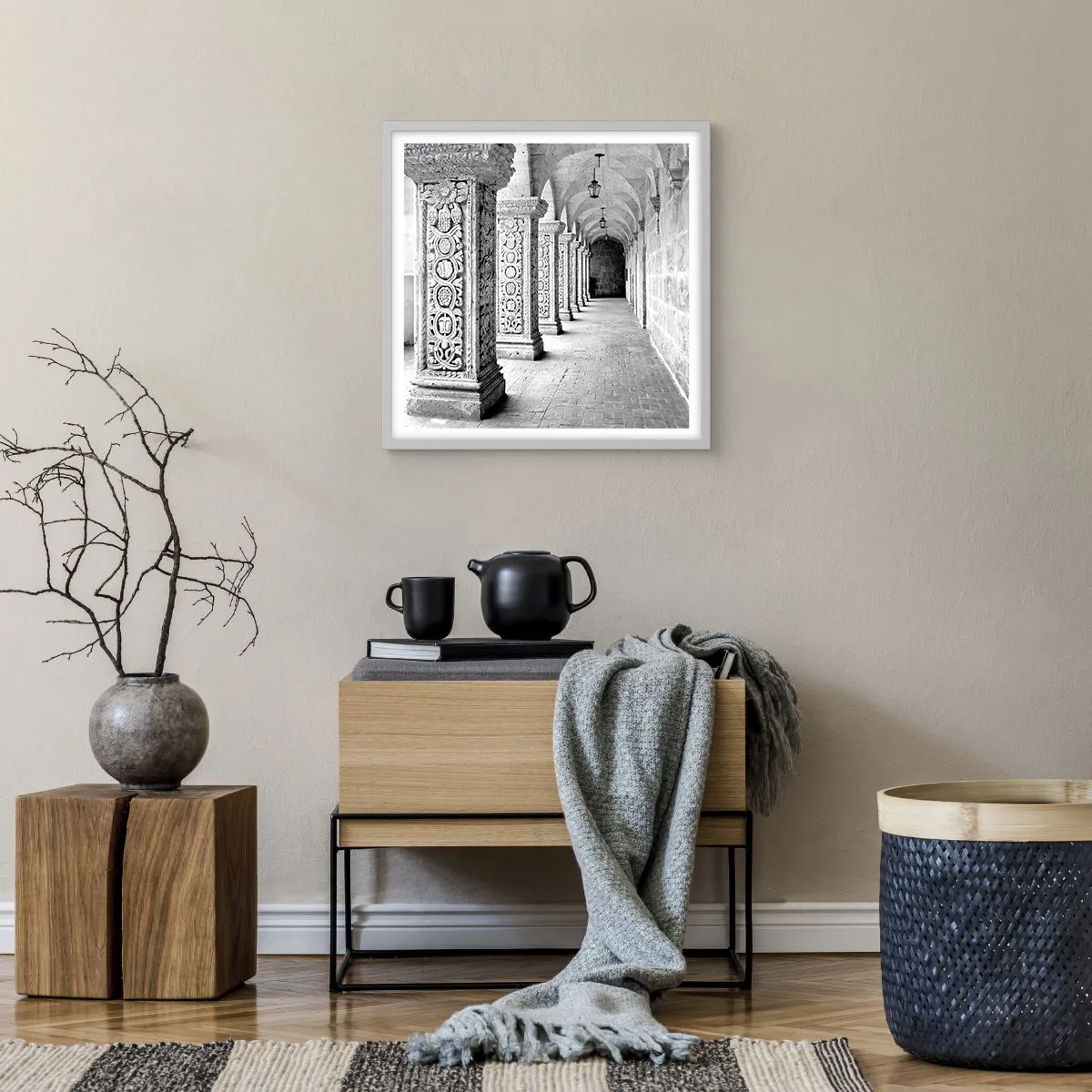 Poster in einem weißen Rahmen - Und wo geht’s hin...? - 50x50 cm