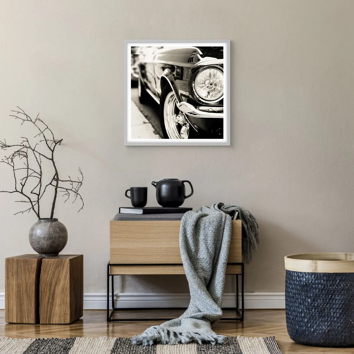 Poster in einem weißen Rahmen - Dauerhafter Glanz - 50x50 cm