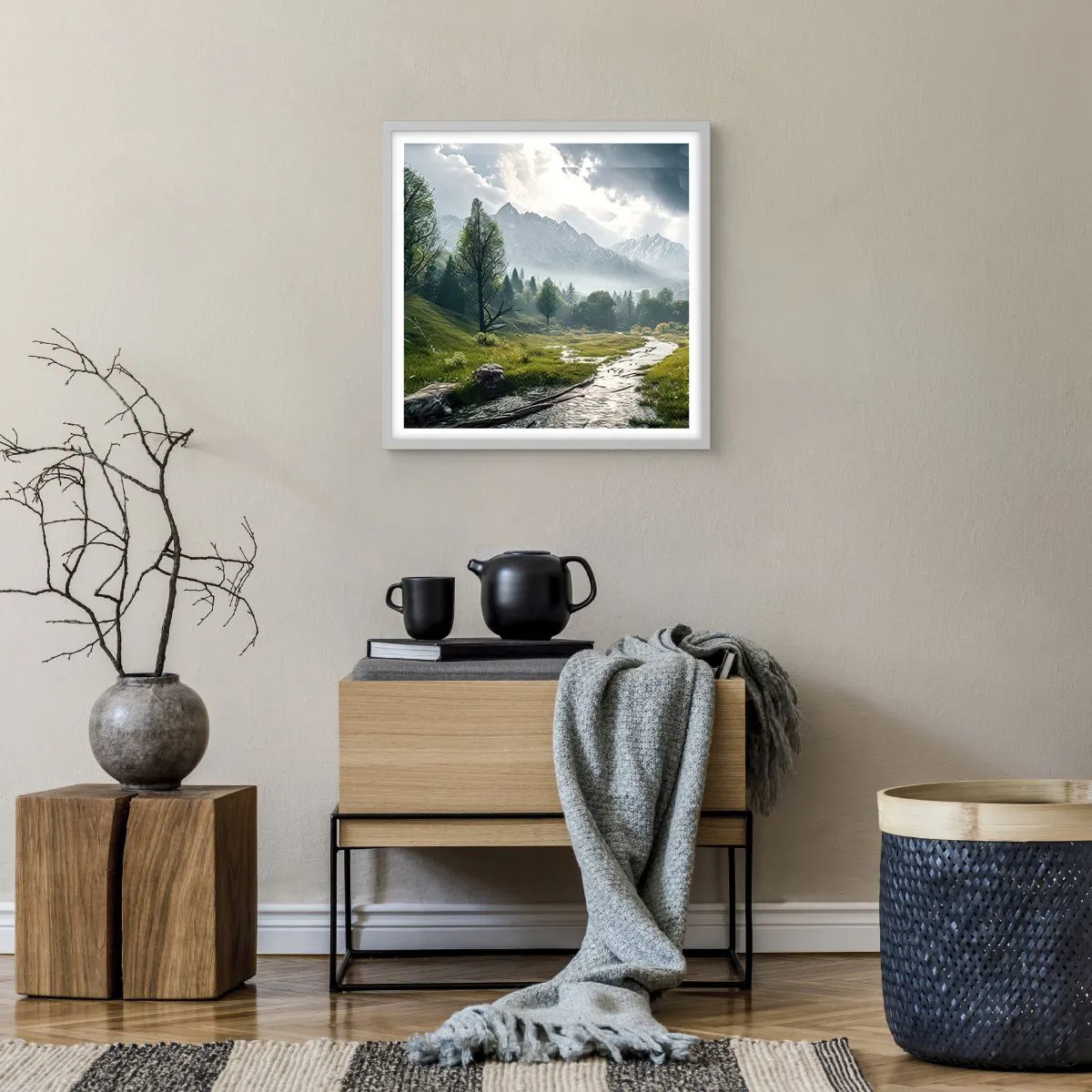 Poszter fekete keretben - Oda és vissza - 50x50 cm