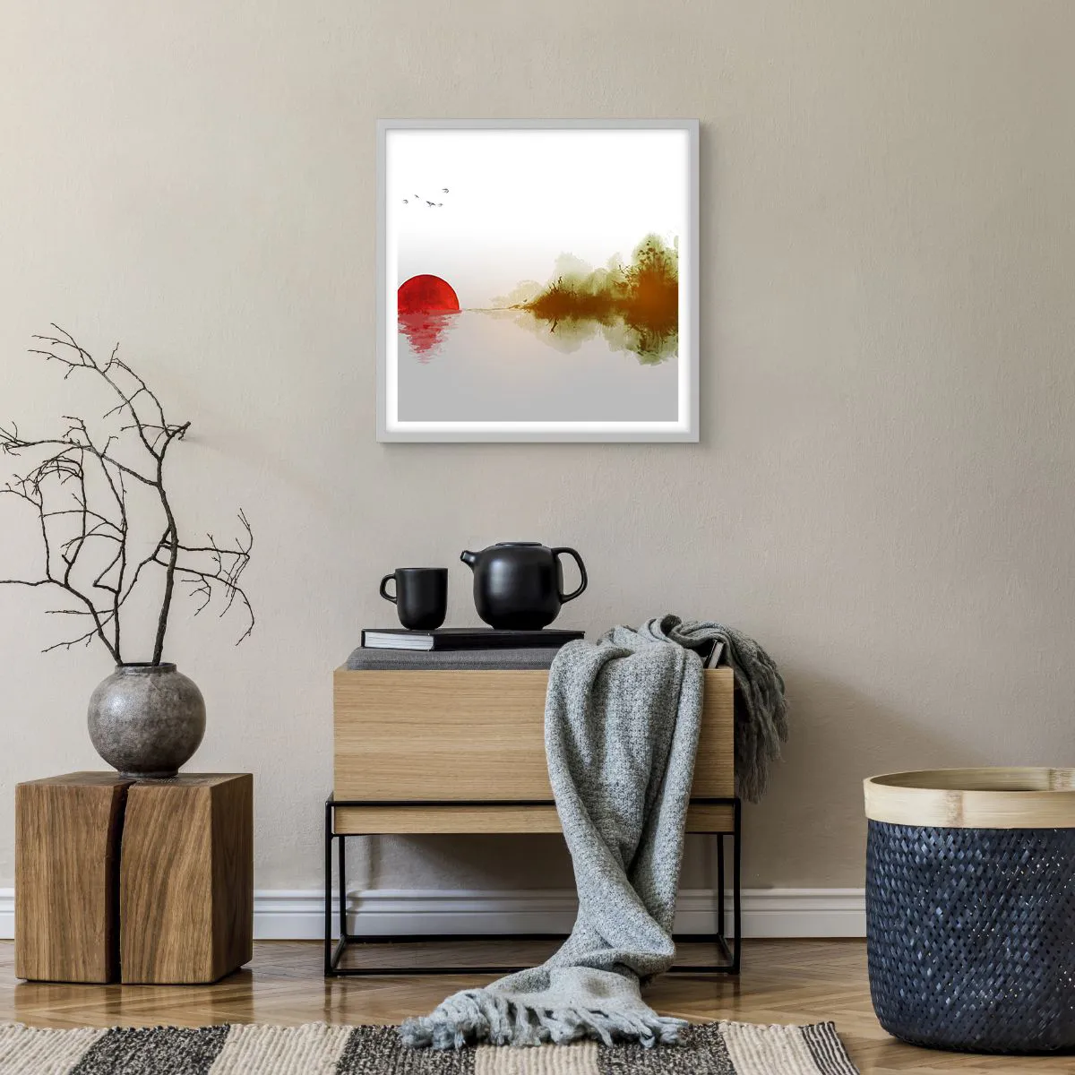 Pôster em moldura branca - Uma promessa de paz - 50x50 cm