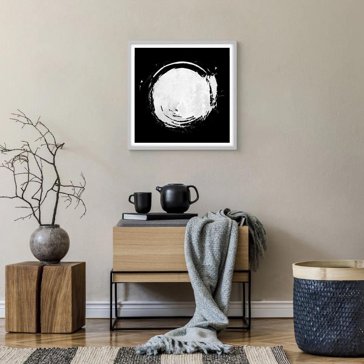 Plakat w białej ramie - Dobre wyjście - 50x50 cm