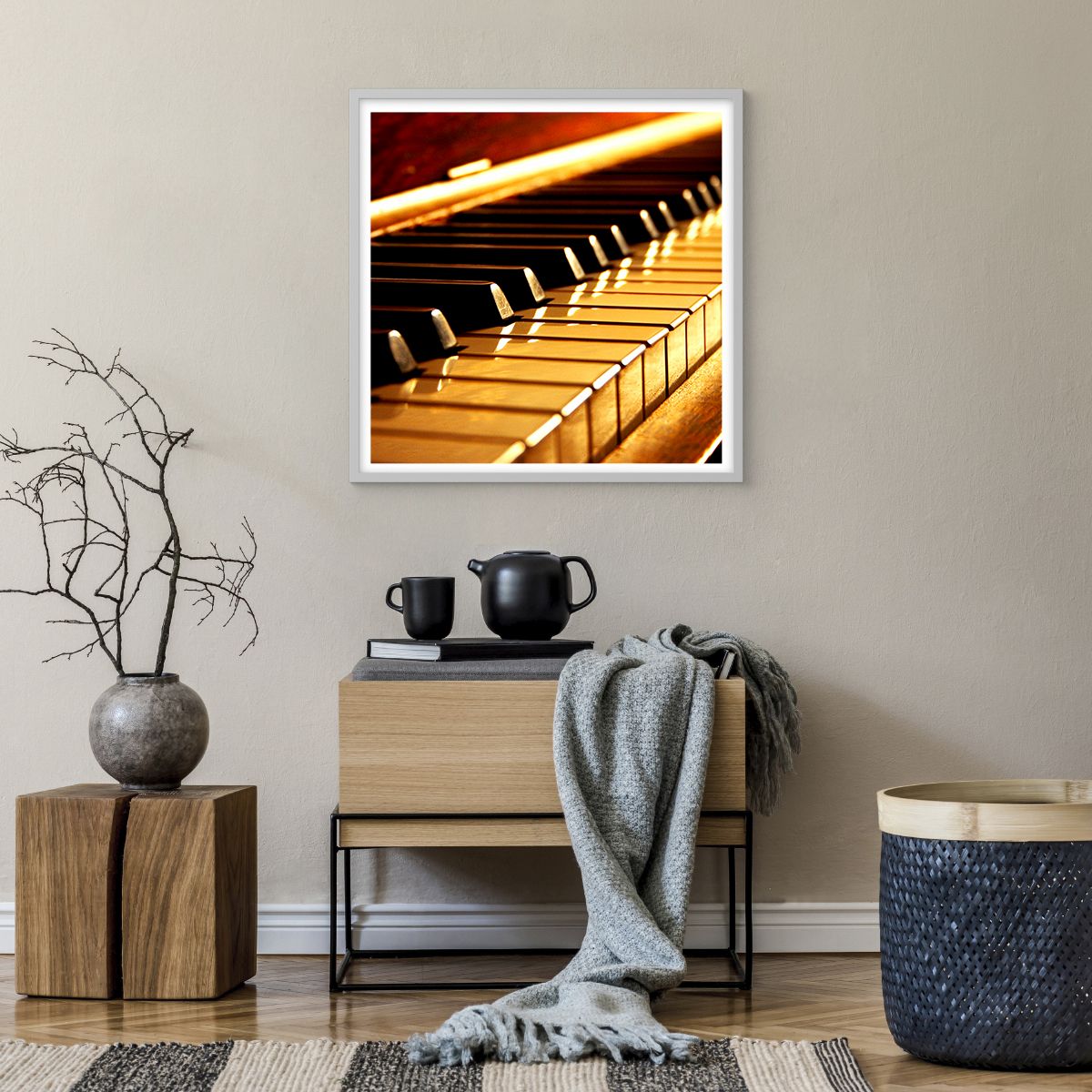 Poster in einem weißen Rahmen Musik, Poster in einem weißen Rahmen Klavier, Poster in einem weißen Rahmen Musikinstrument, Poster in einem weißen Rahmen Klavier, Poster in einem weißen Rahmen Kultur