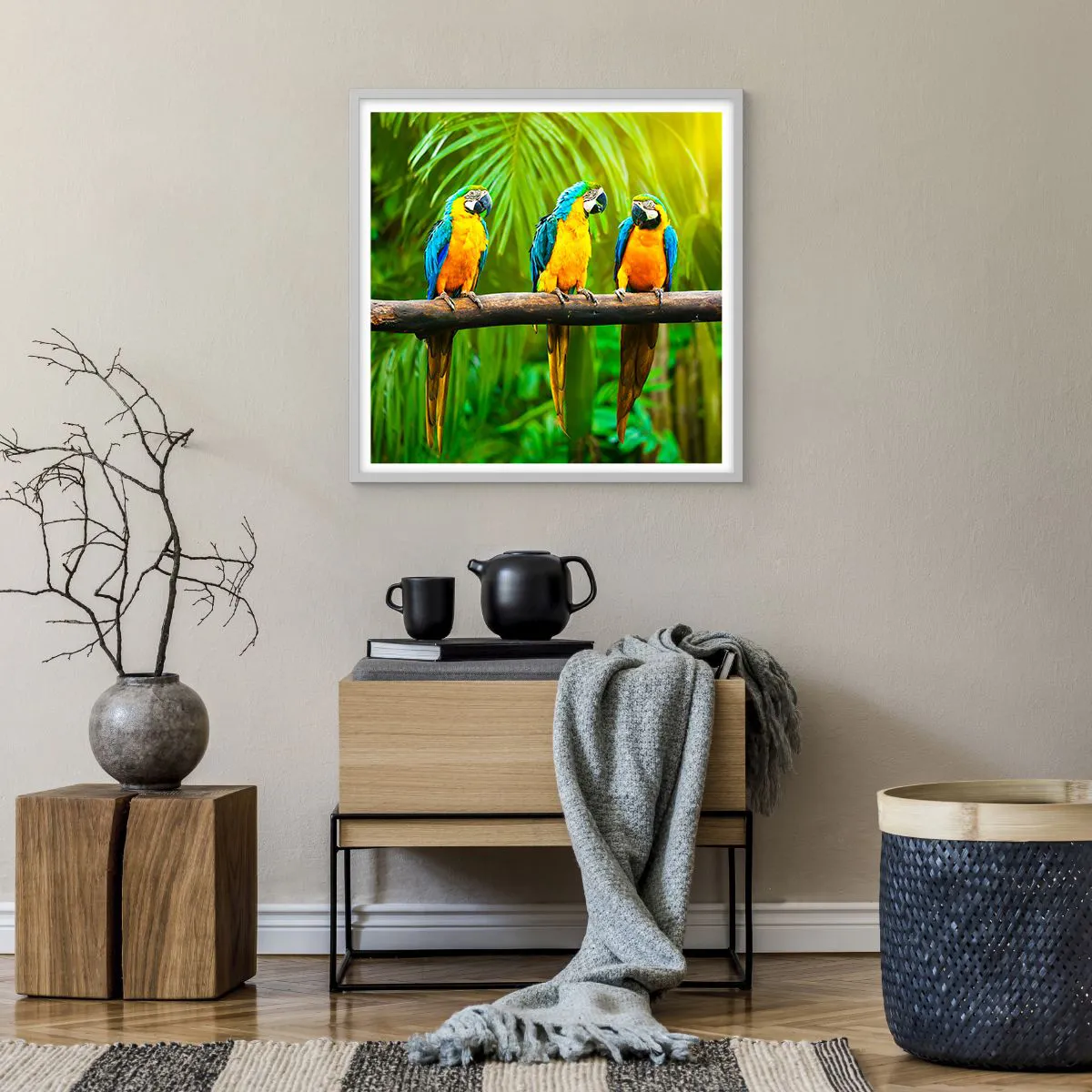 Affiche dans un cadre blanc - Poster - Et avez-vous entendu qu'elle ...? - 60x60 cm