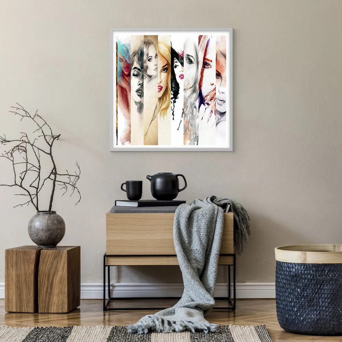 Plakát v bílém rámu - A vždy jsi to TY - 60x60 cm