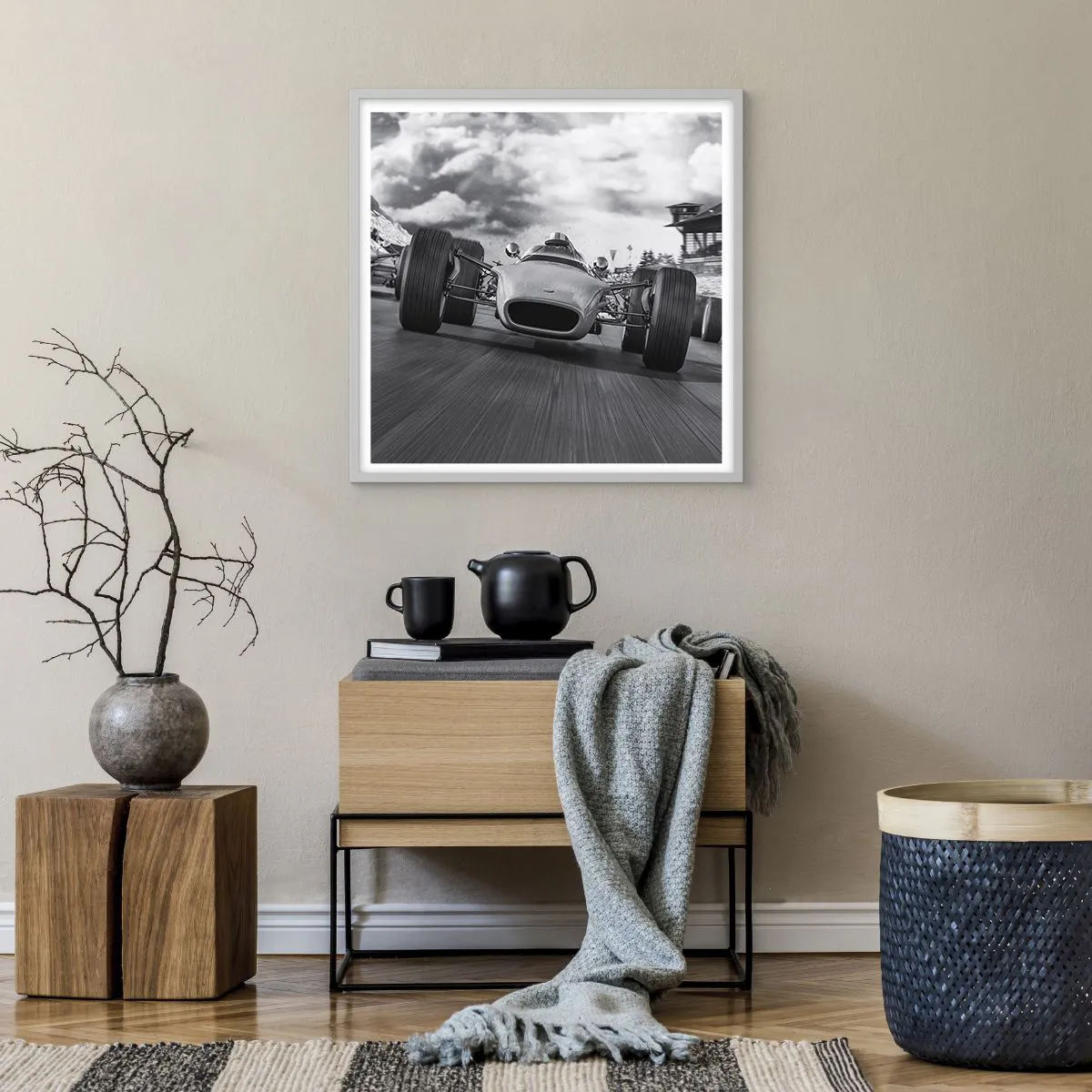 Póster en marco blanco - ¡Hay poder! - 60x60 cm