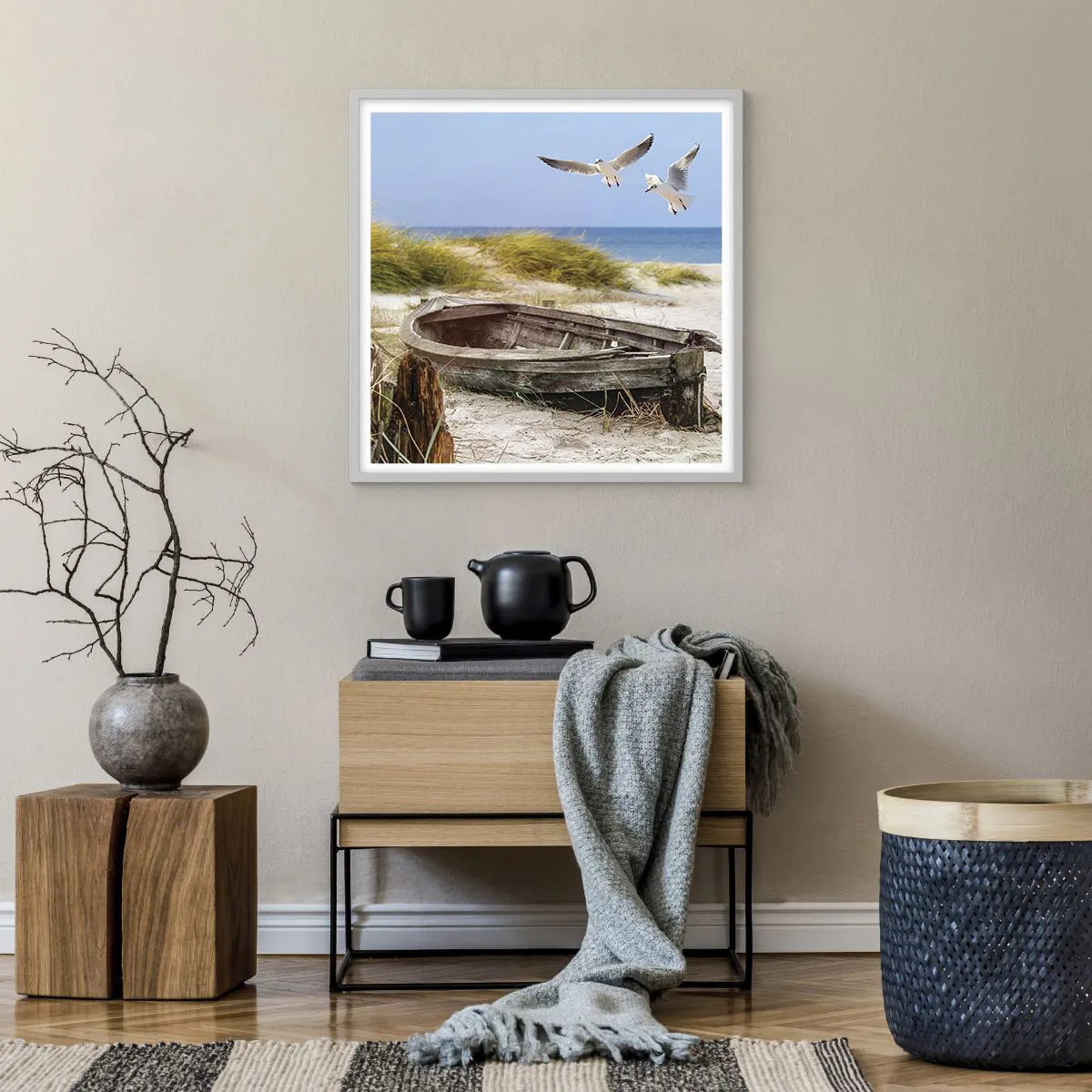 Poszter fekete keretben - Szélben fürödve - 60x60 cm