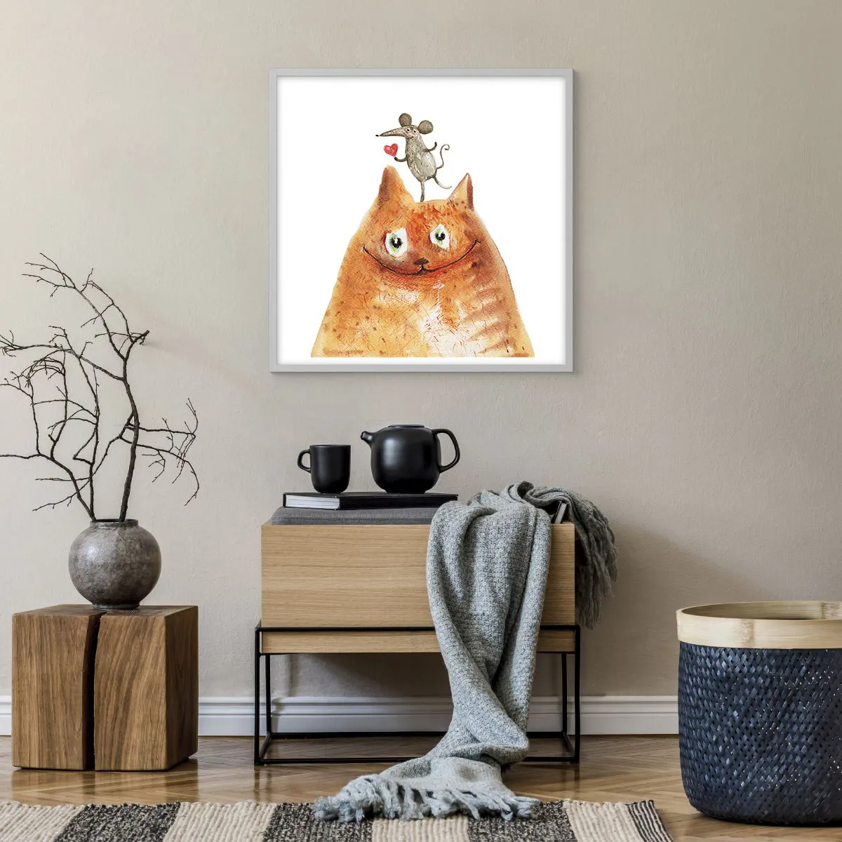 Affiche dans un cadre blanc - Poster - Amour paradoxal - 60x60 cm