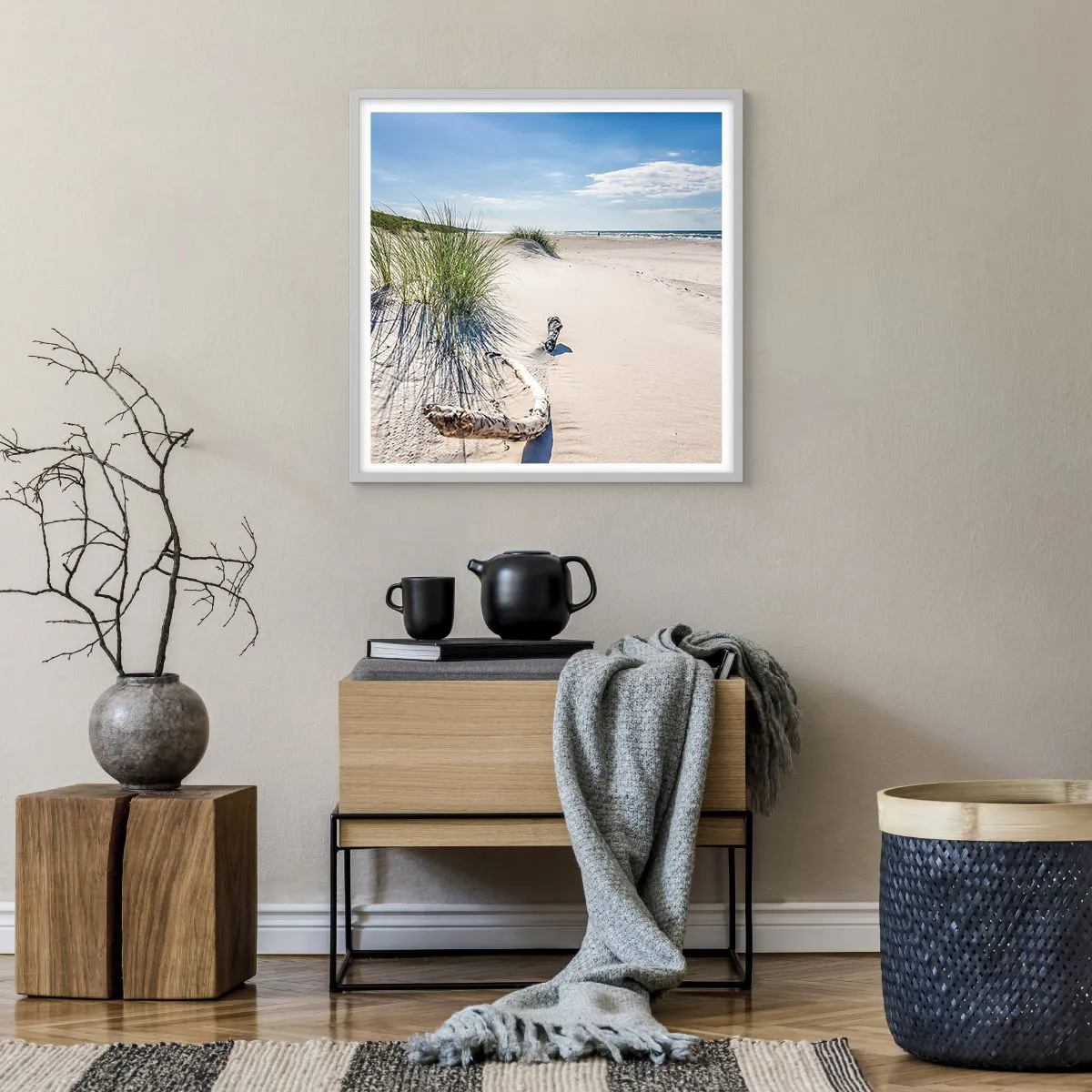 Affiche dans un cadre blanc - Poster - La plus belle? La Baltique - 60x60 cm