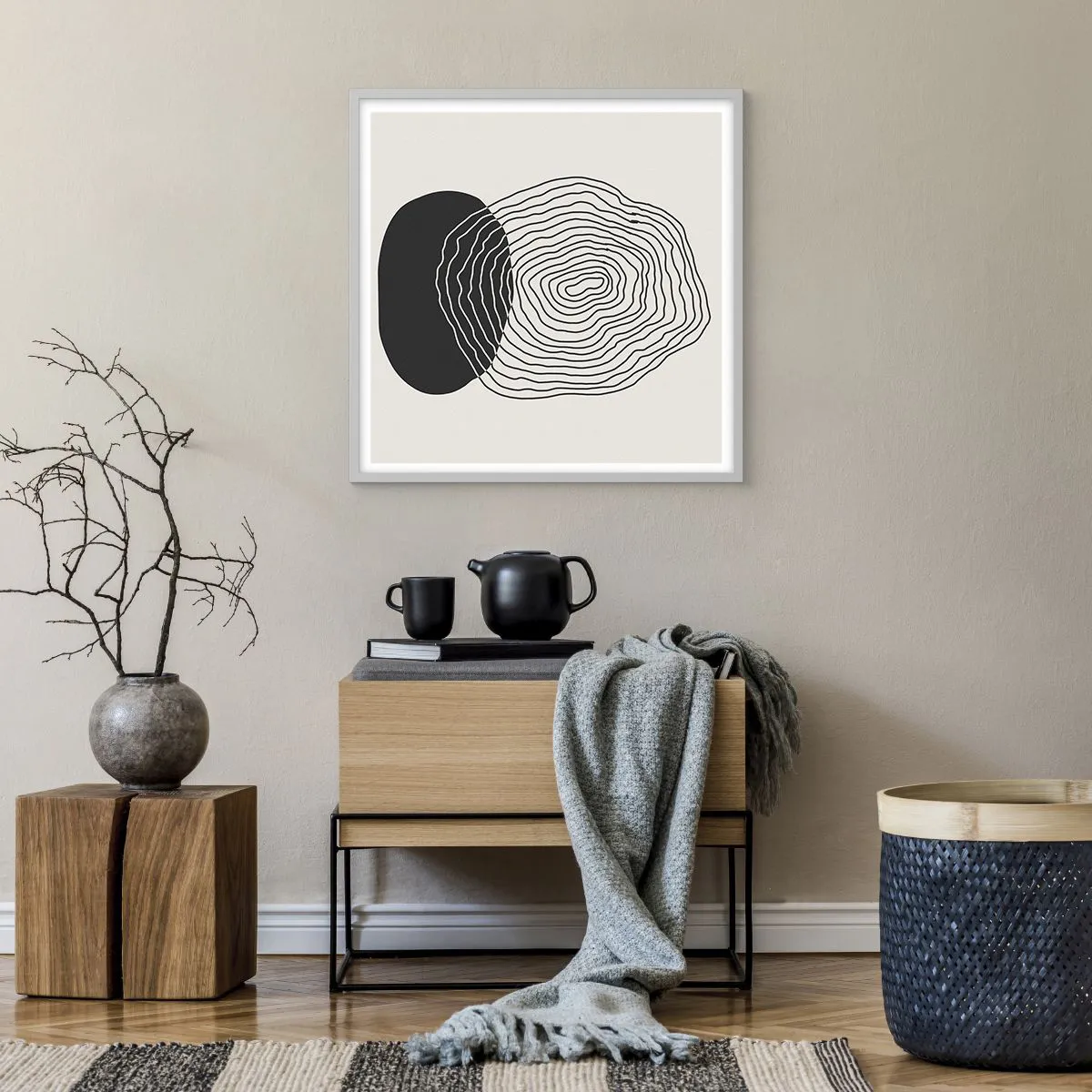 Affiche dans un cadre blanc - Poster - Durabilité et oscillation - 60x60 cm