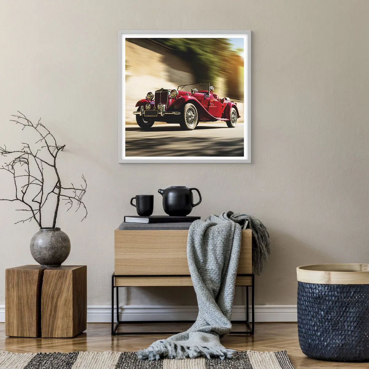 Affiche dans un cadre blanc - Poster - Plus belle que Nike de Samothrace - 60x60 cm