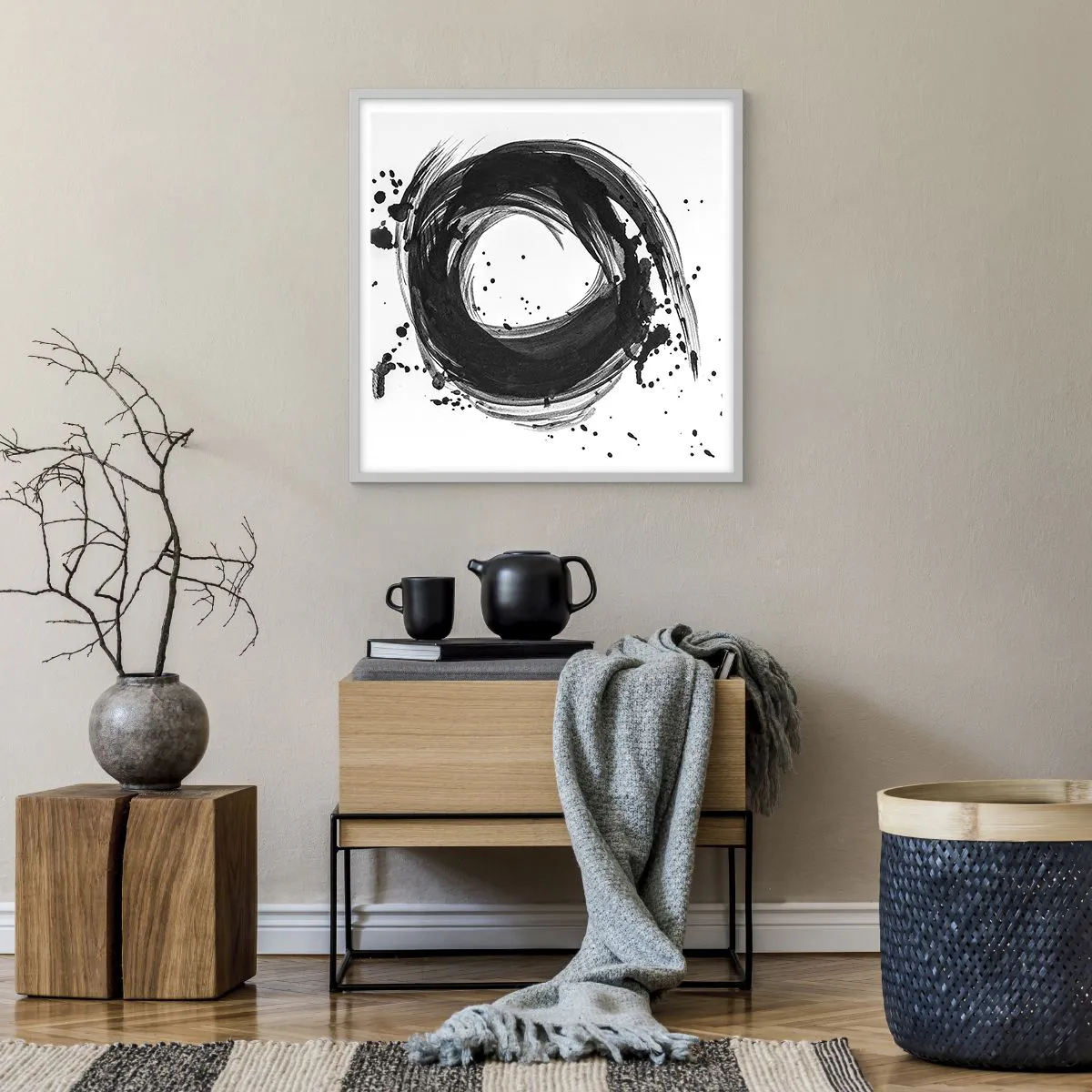 Poster in white frmae - Whirl of Creation - 60x60 cm
