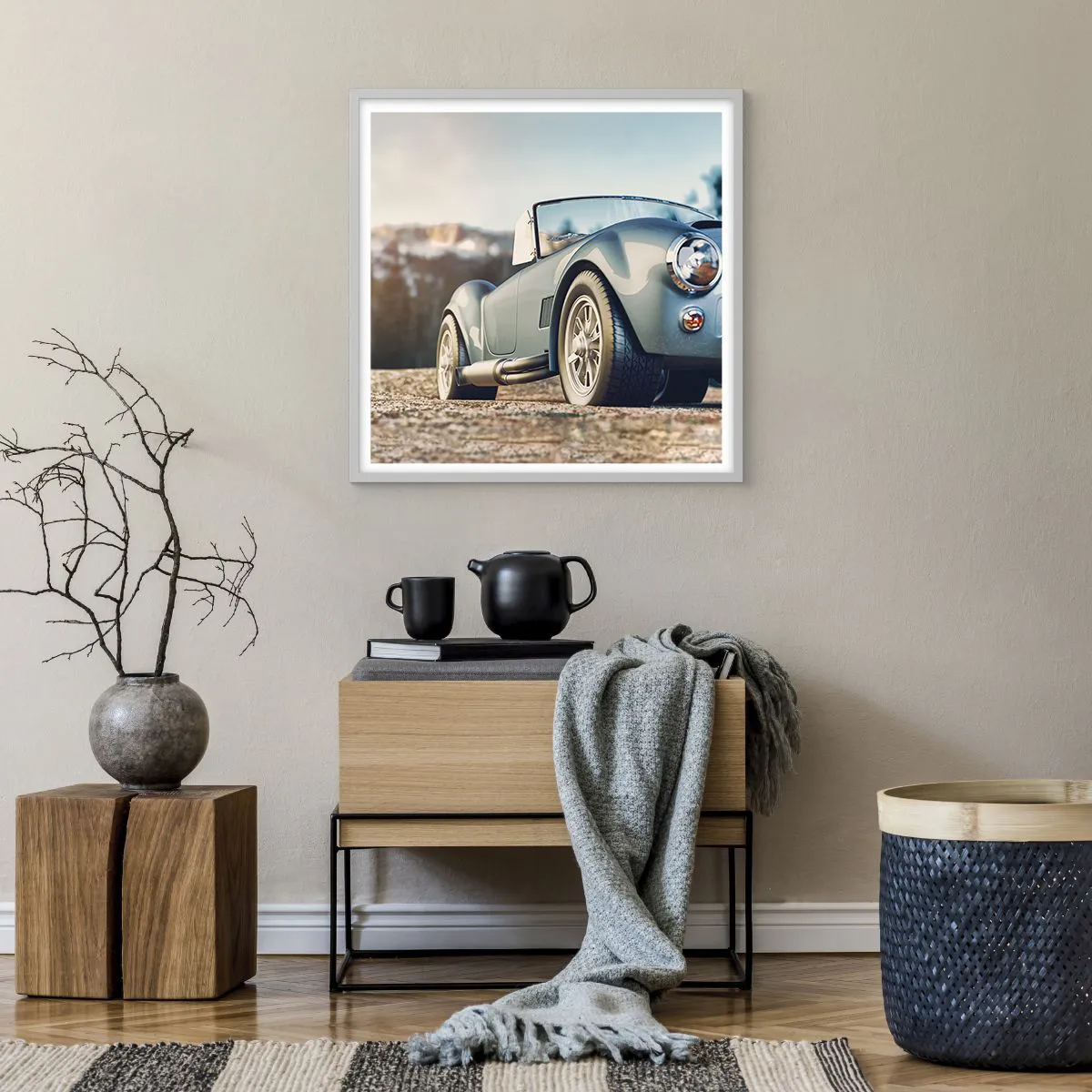 Poster in een witte lijst - Omdat stijl ertoe doet - 60x60 cm