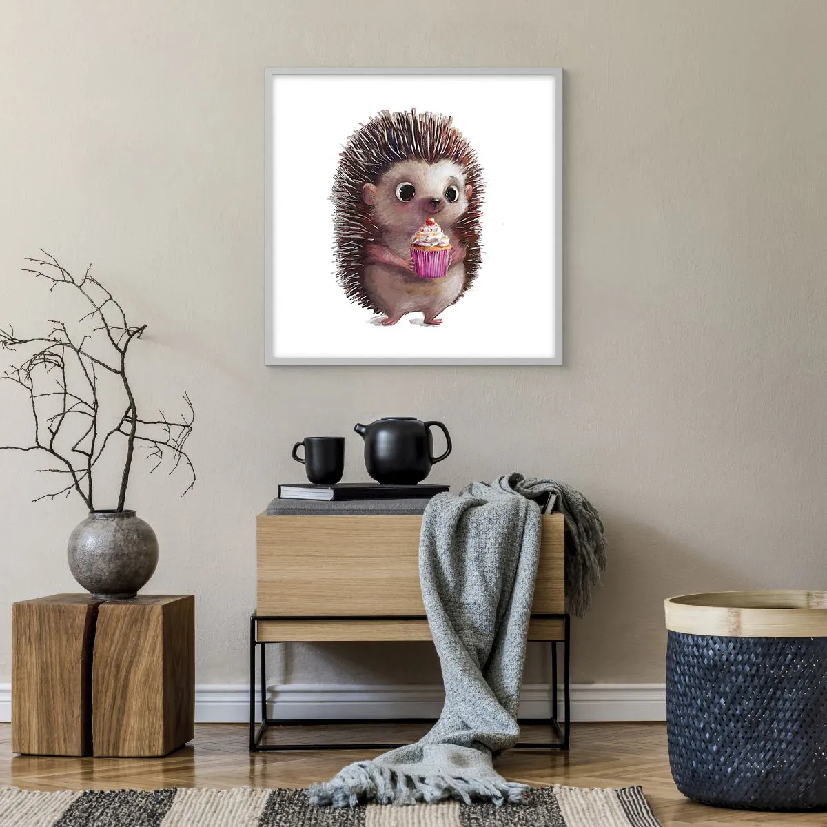 Poster in einem weißen Rahmen - Der Feiertag ist jeden Tag - 60x60 cm