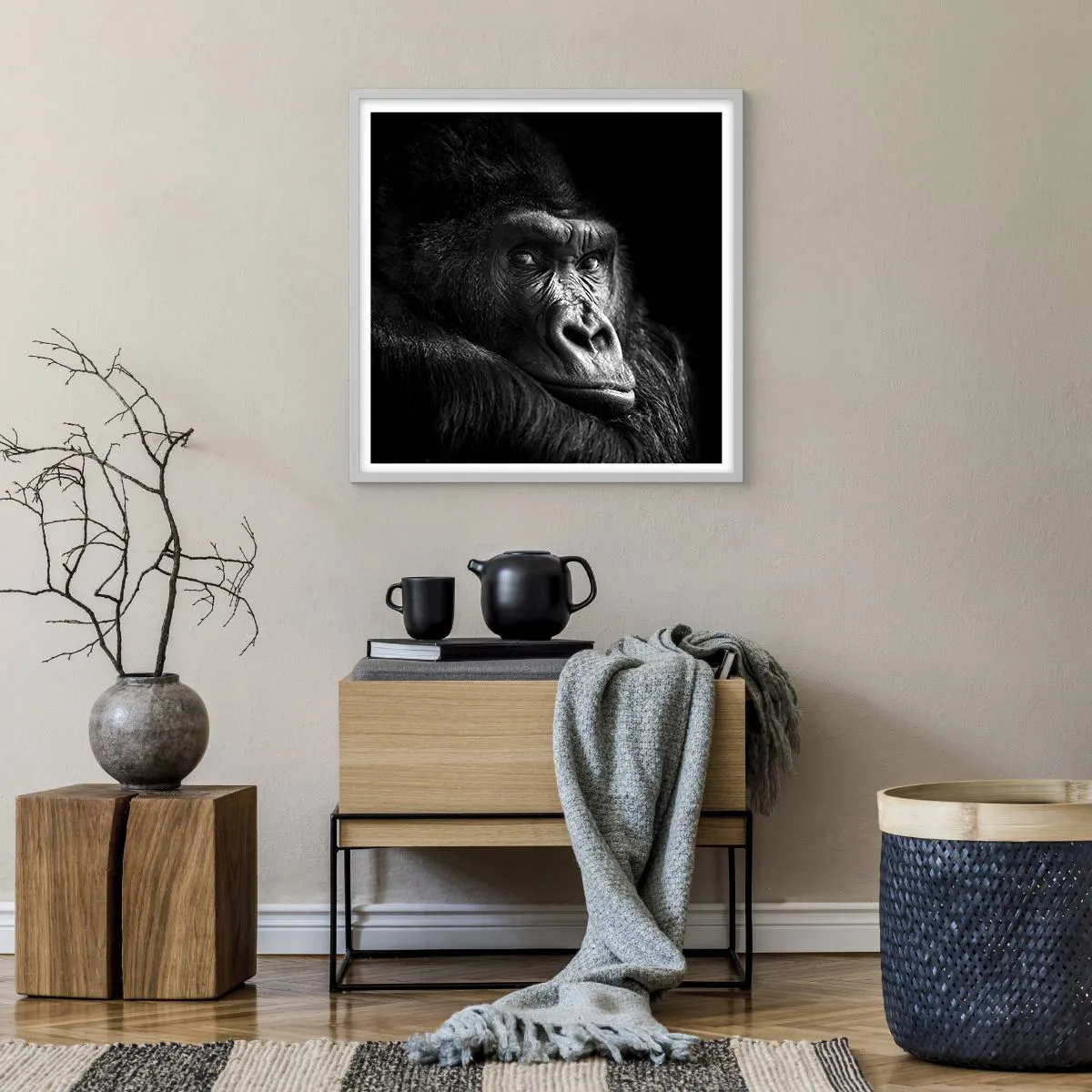 Poster in einem weißen Rahmen - Und was guckst du so? - 60x60 cm