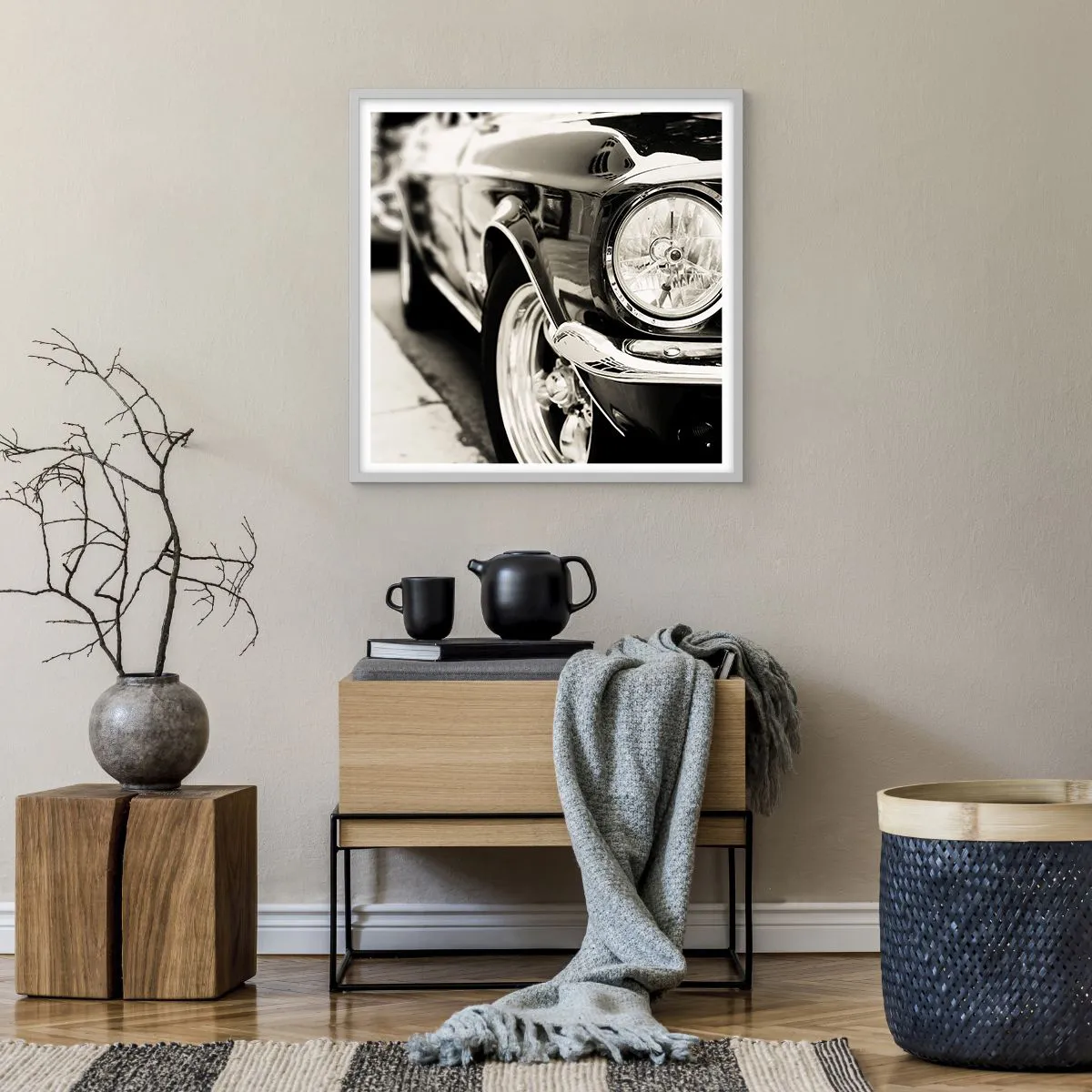 Poster in cornice bianca - Bellezza intramontabile - 60x60 cm