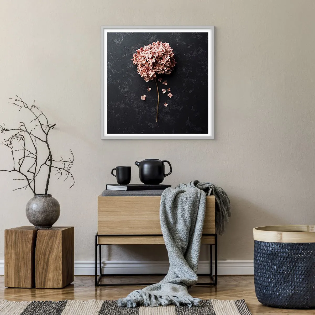 Poster in een witte lijst - Een echt romantisch teken - 60x60 cm