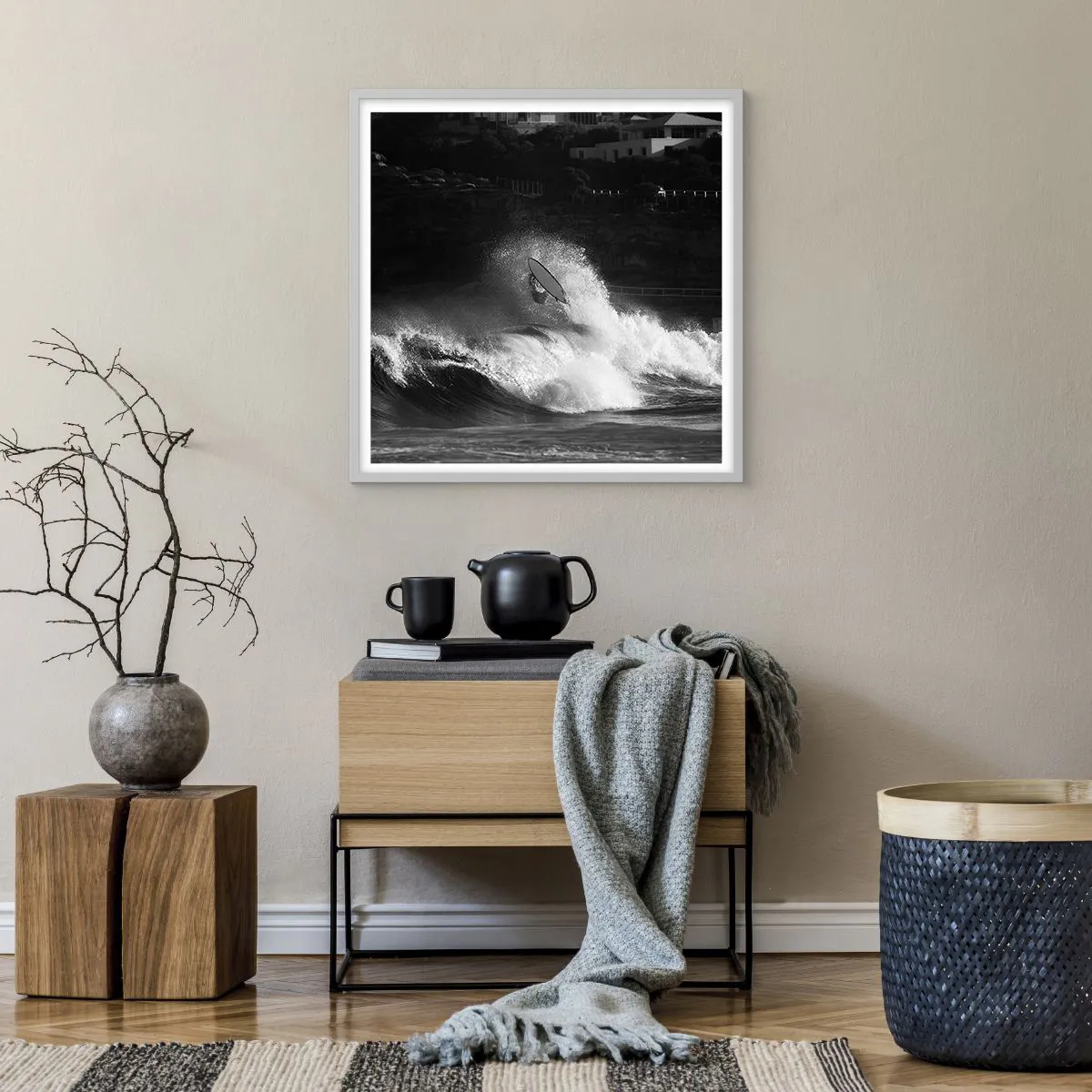 Poster in einem weißen Rahmen - Herausforderung angenommen! - 60x60 cm