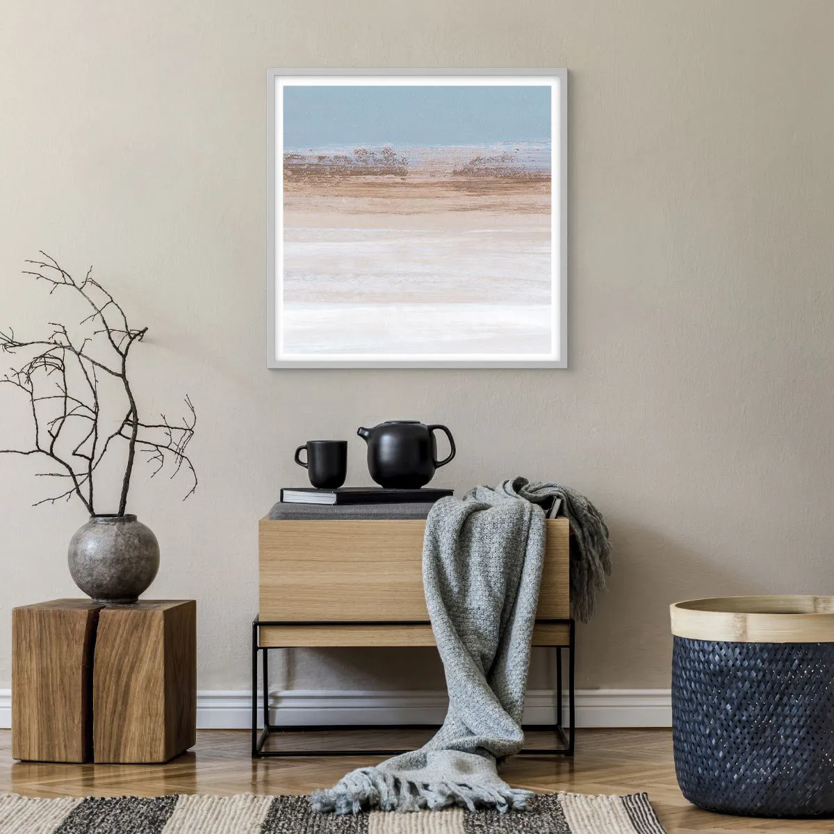 Poster in white frmae - Ambiguous Landscape - 60x60 cm