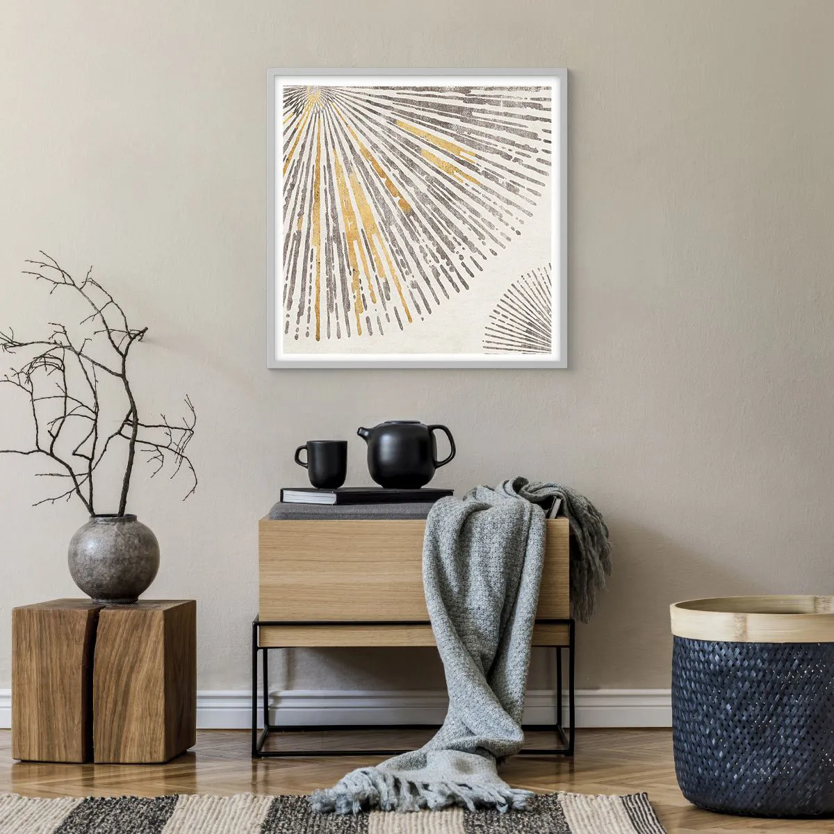 Pôster em moldura branca - A beleza do raio - 60x60 cm