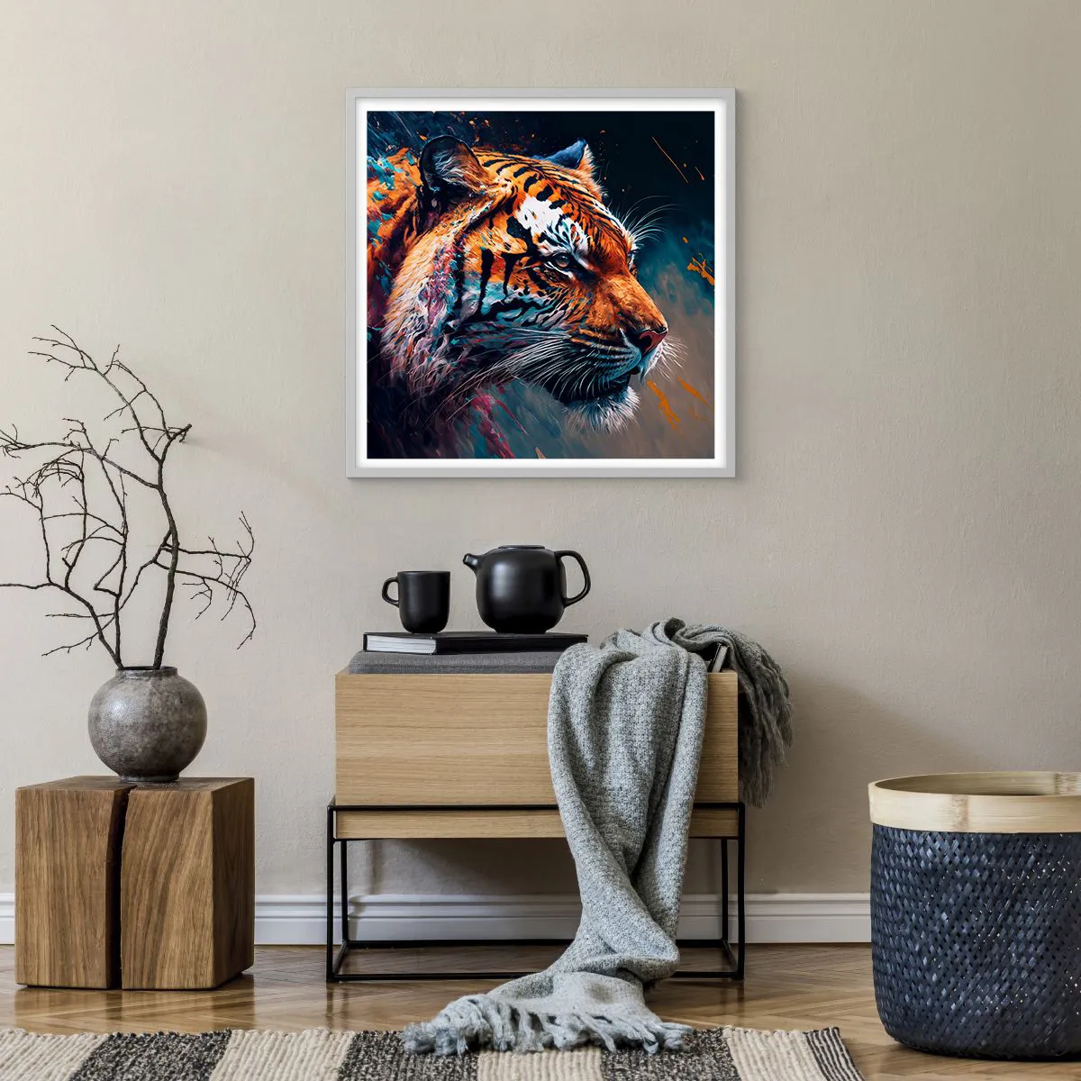 Affiche dans un cadre blanc - Poster - Beauté sauvage - 60x60 cm