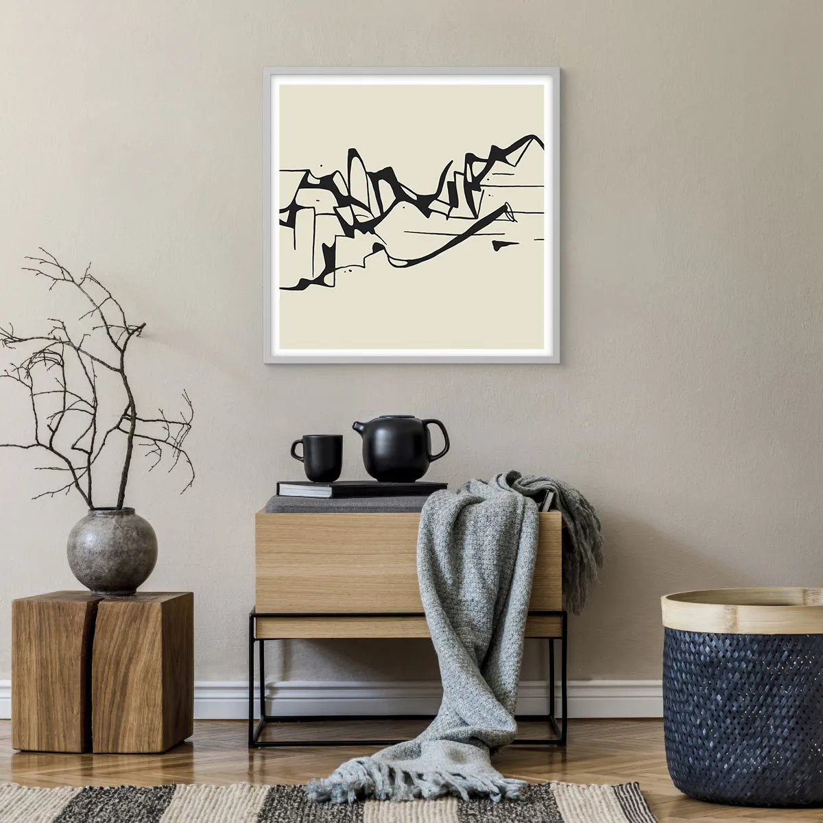 Poszter fekete keretben - Lehet egy táj - 60x60 cm