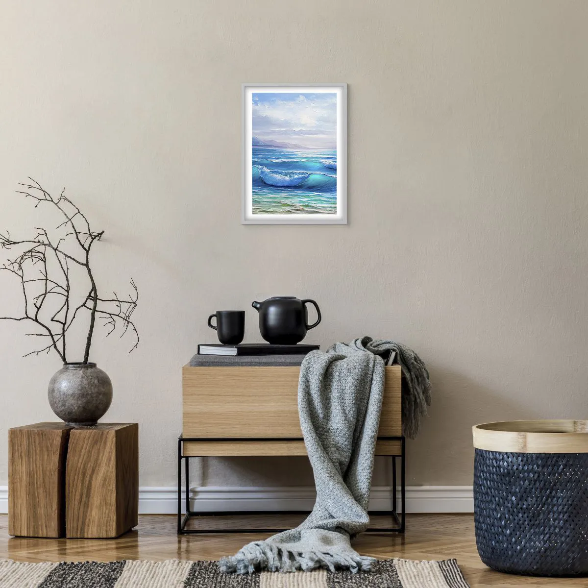 Affiche dans un cadre blanc - Poster - Il apporte un soulagement - 30x40 cm