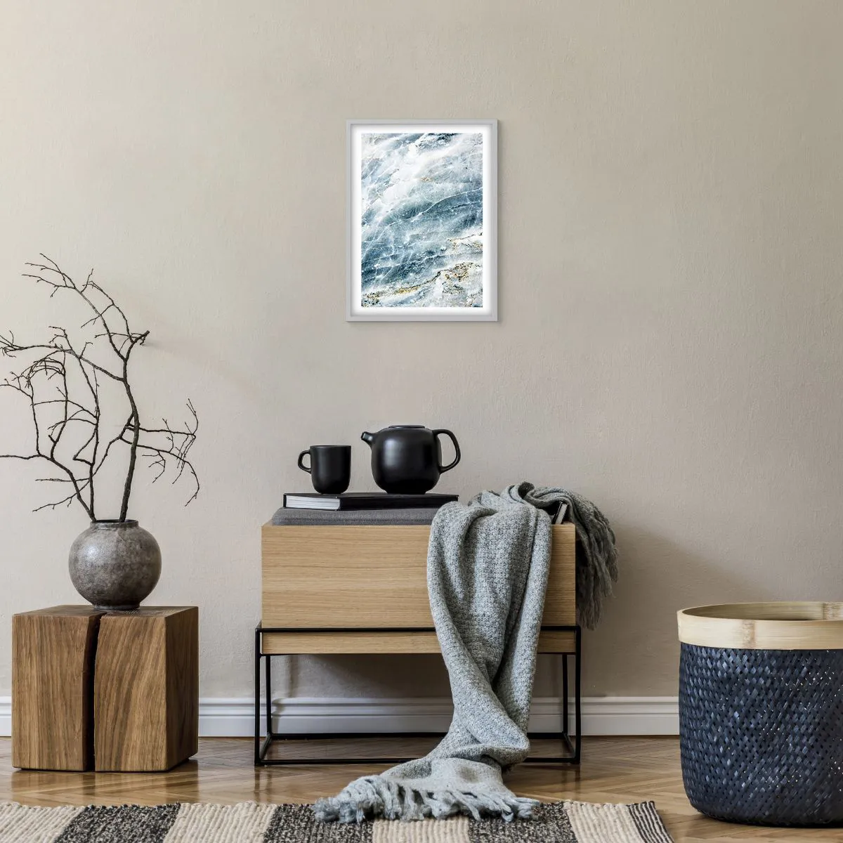 Poster in white frmae - Icy World - 30x40 cm