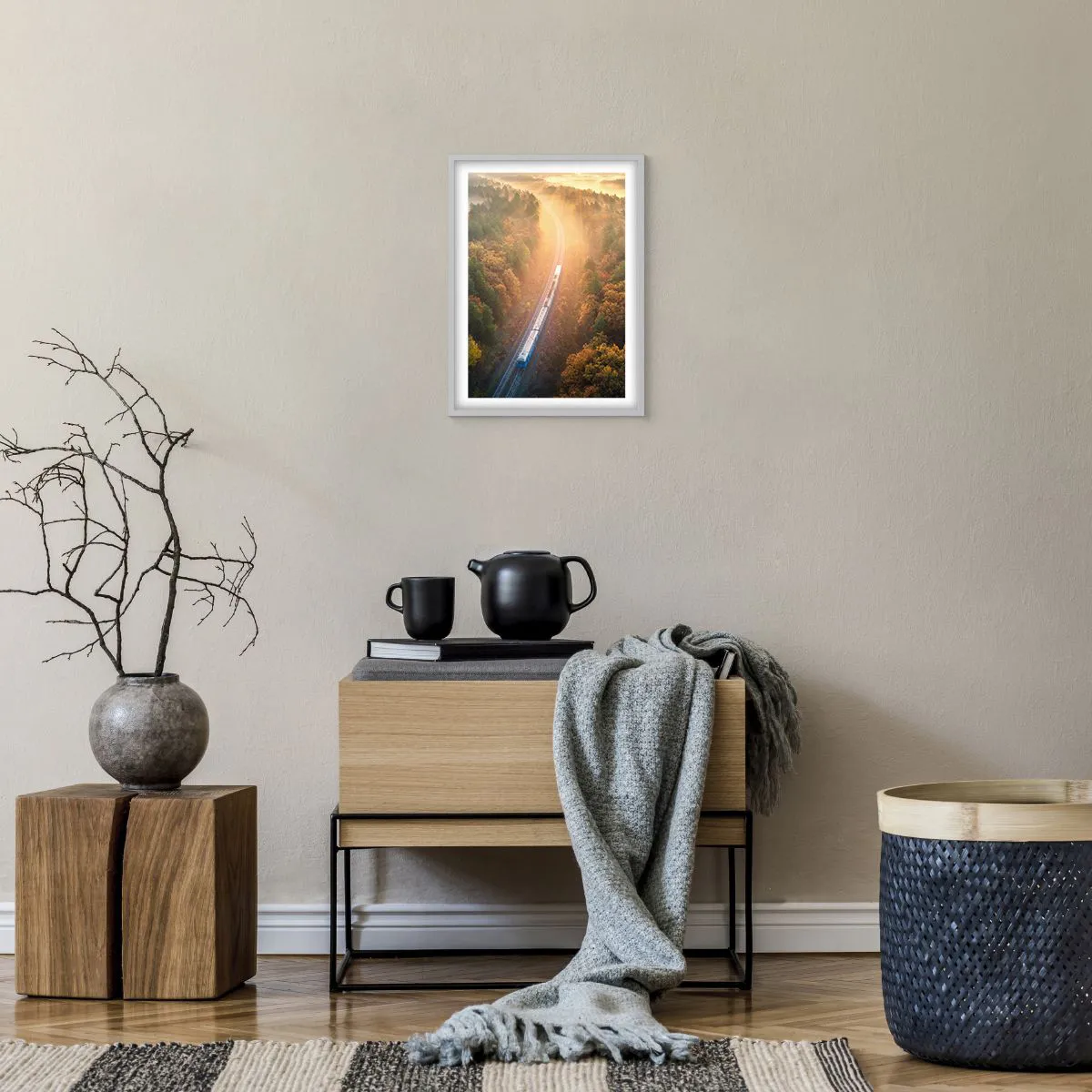 Poster in einem weißen Rahmen - Herbstreise - 30x40 cm