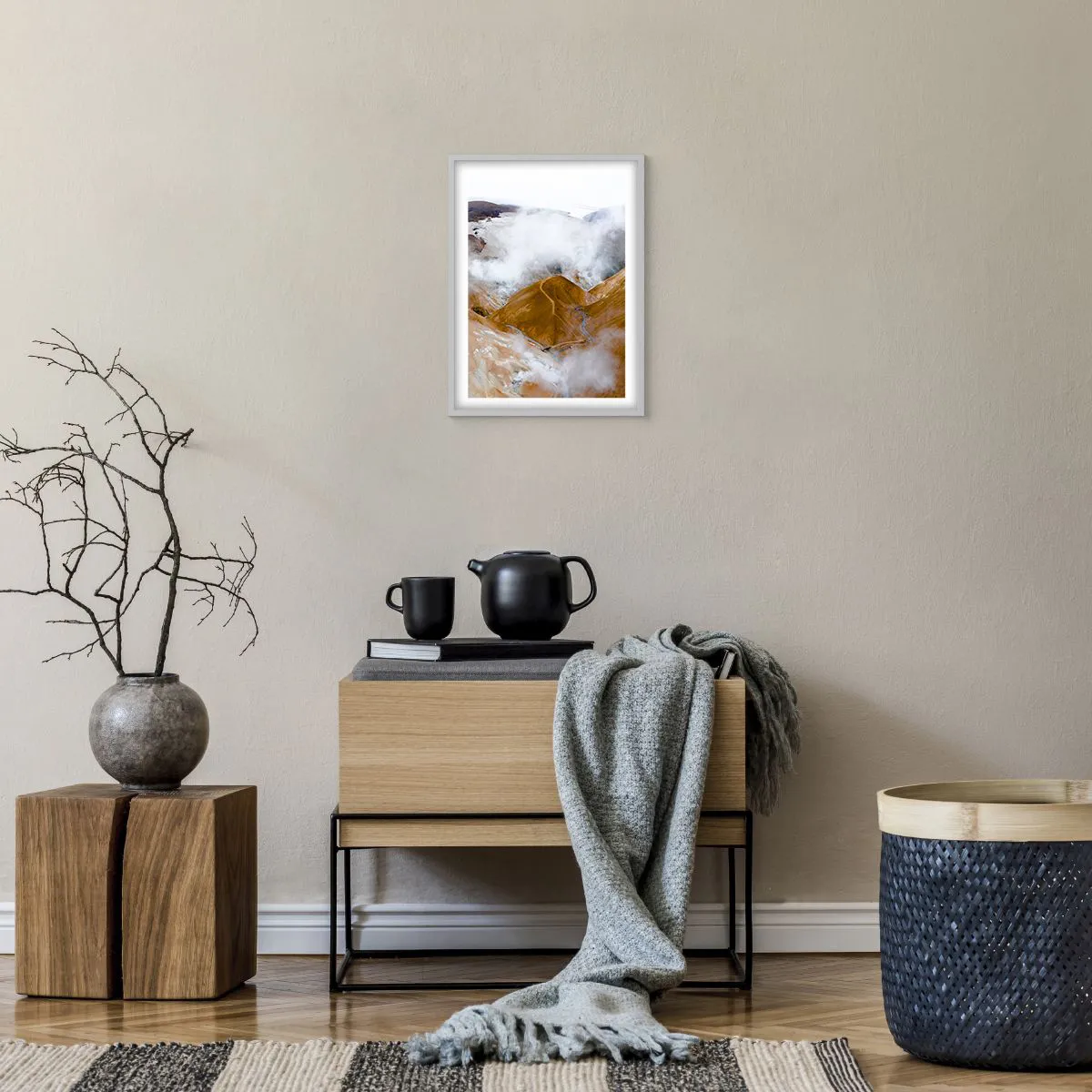 Poster in cornice bianca - La bellezza severa dell'Islanda - 30x40 cm