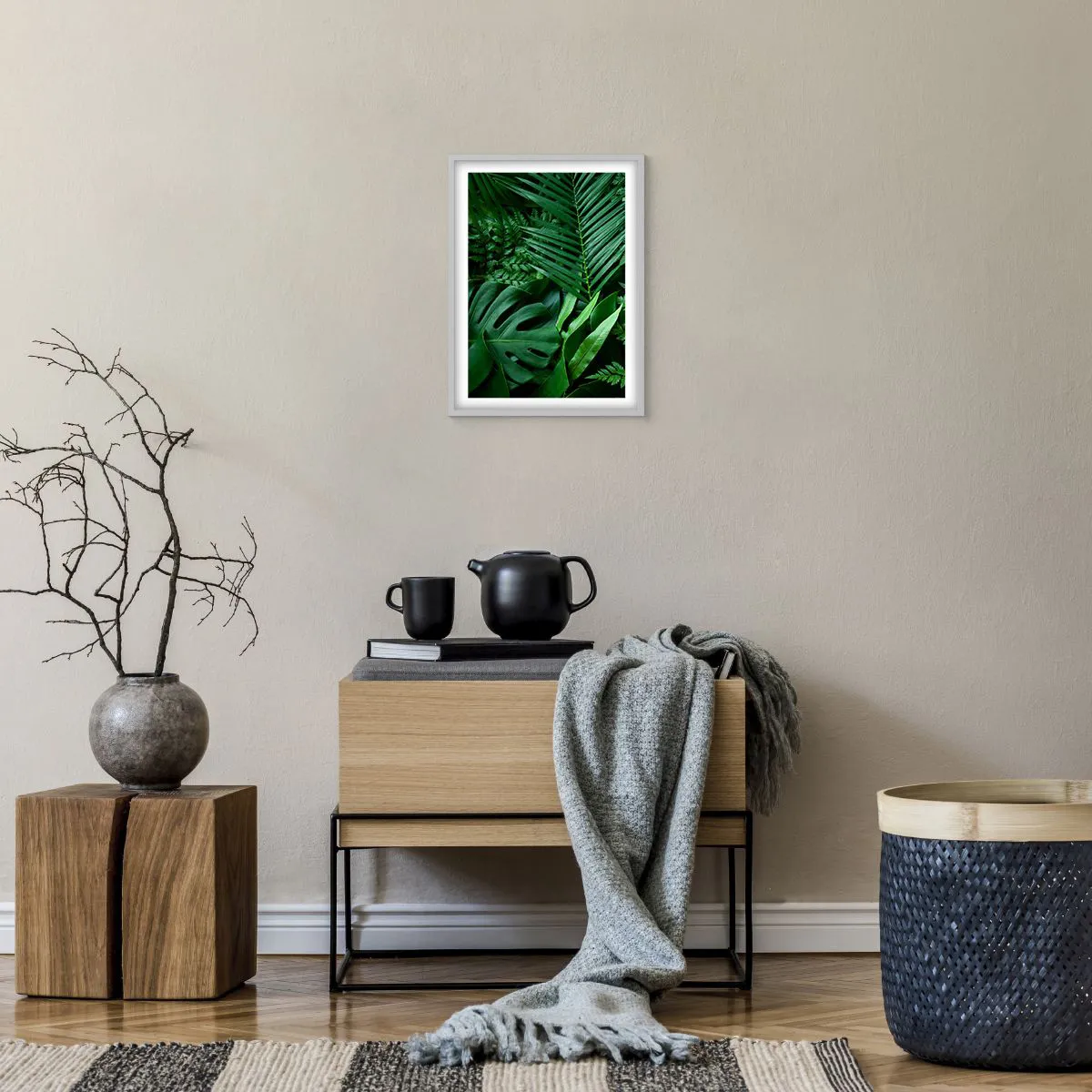 Poster in white frmae - In a Green Hug - 30x40 cm