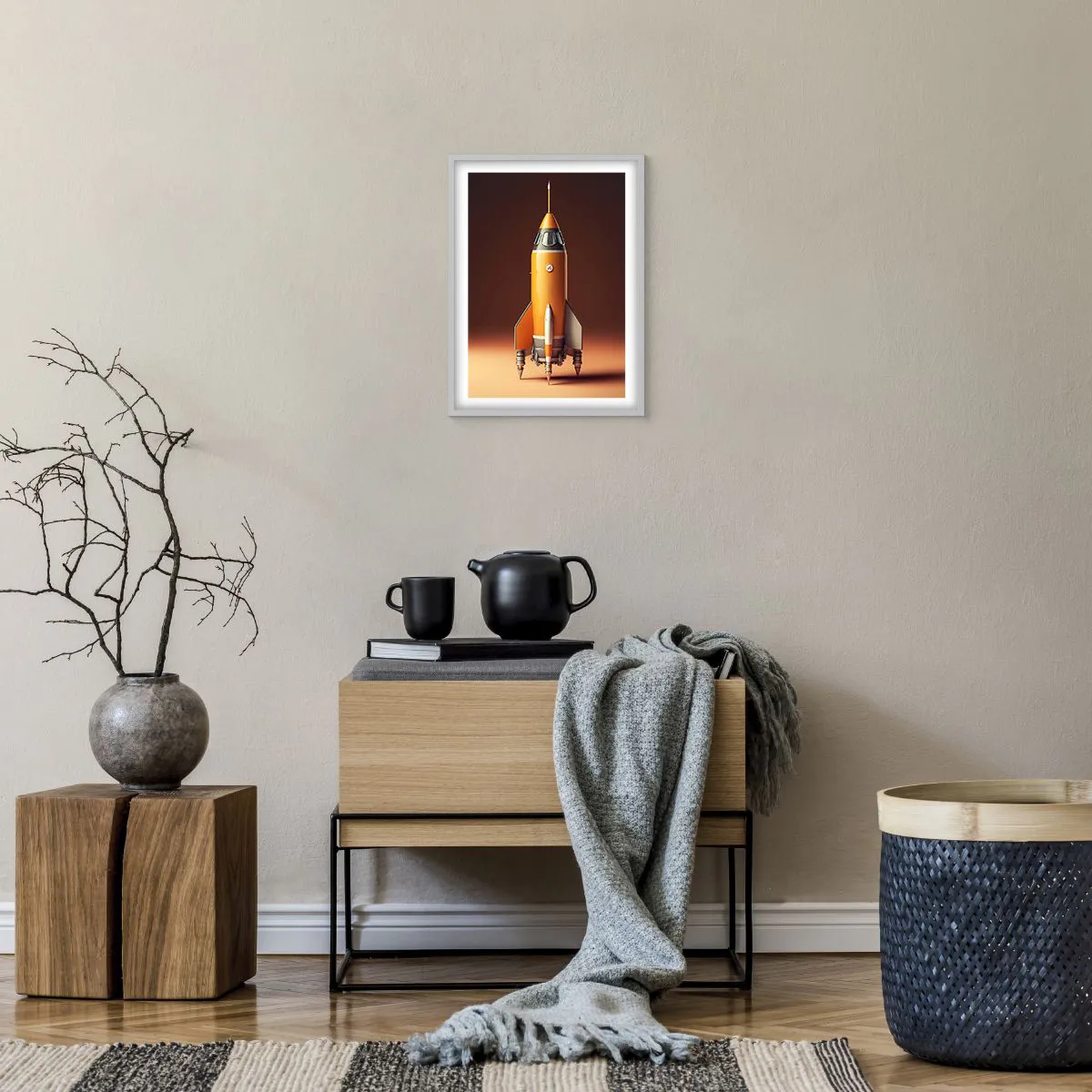 Affiche dans un cadre blanc - Poster - Ça commence par un rêve - 30x40 cm