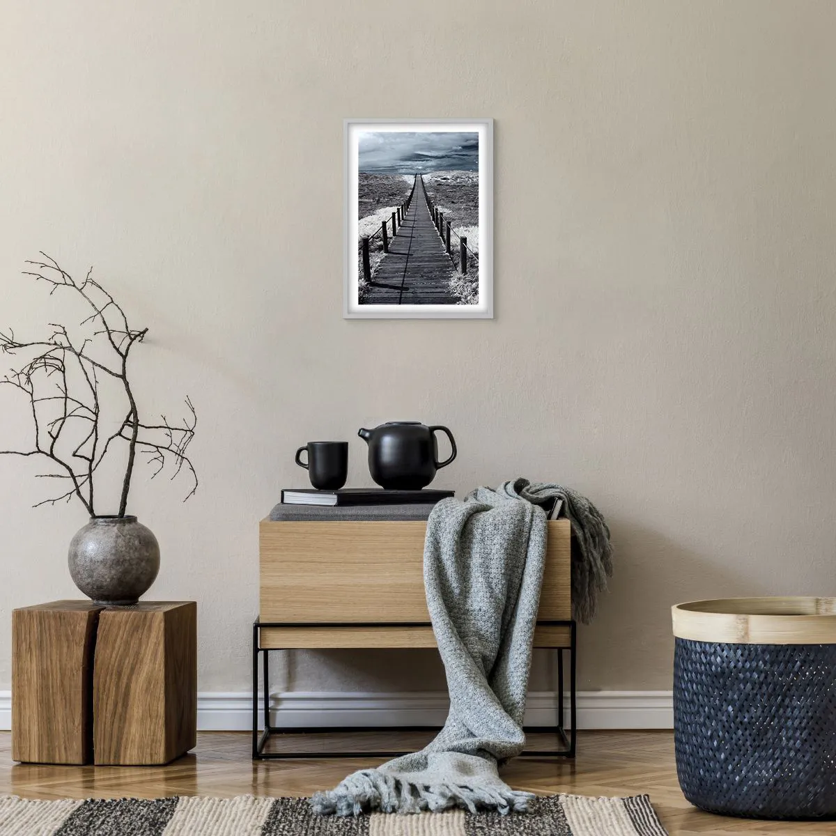 Plakat w białej ramie - Na sam brzeg - 30x40 cm