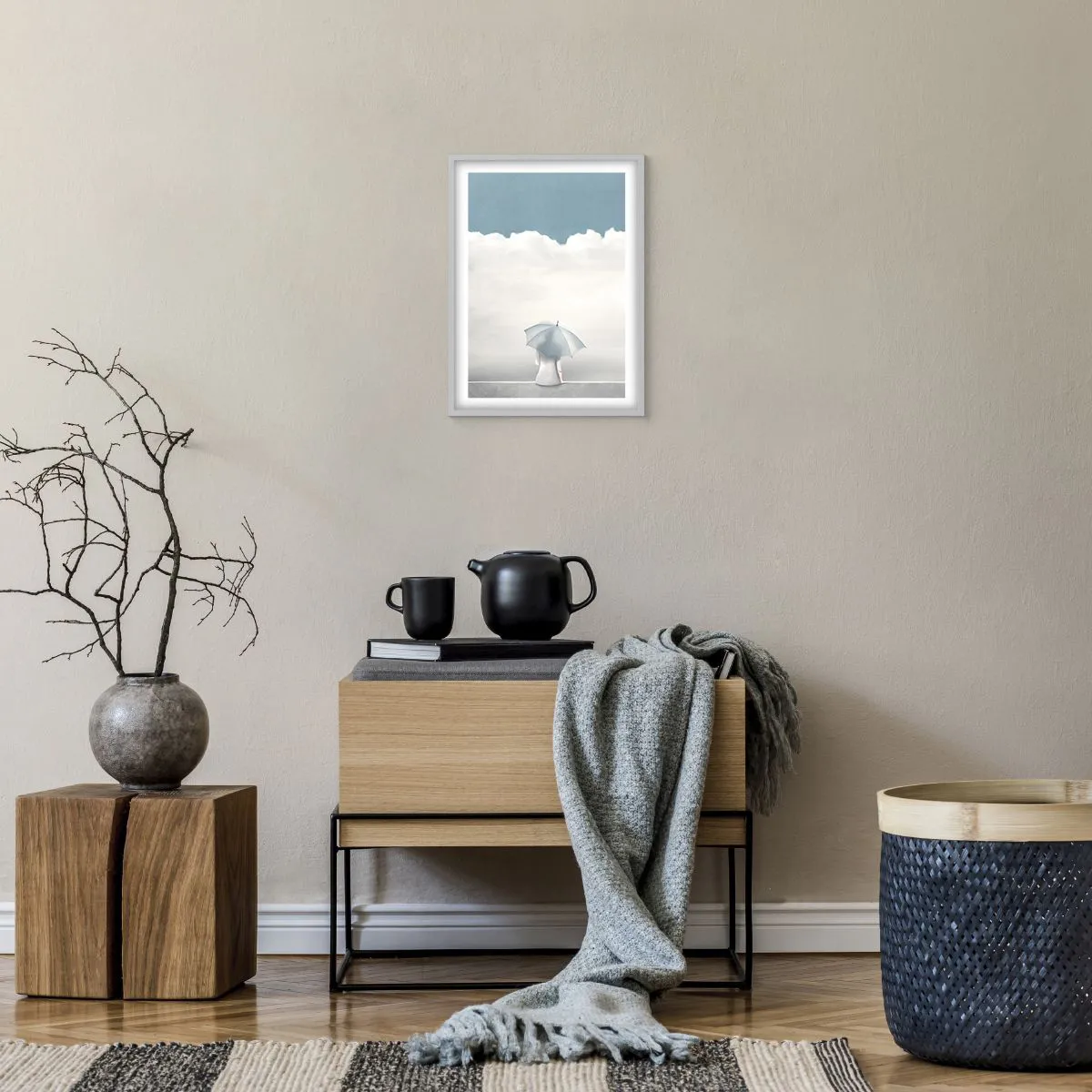 Poster in einem weißen Rahmen - Am Rande der Realität und Träume - 30x40 cm