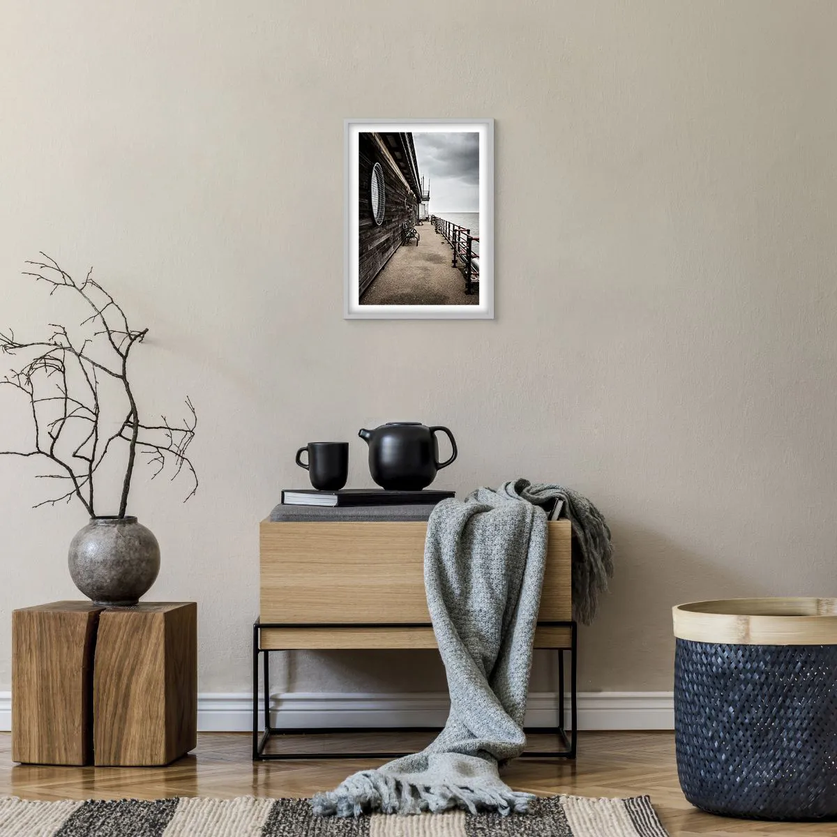 Poster in einem weißen Rahmen - Die Zeit blieb stehen - 30x40 cm