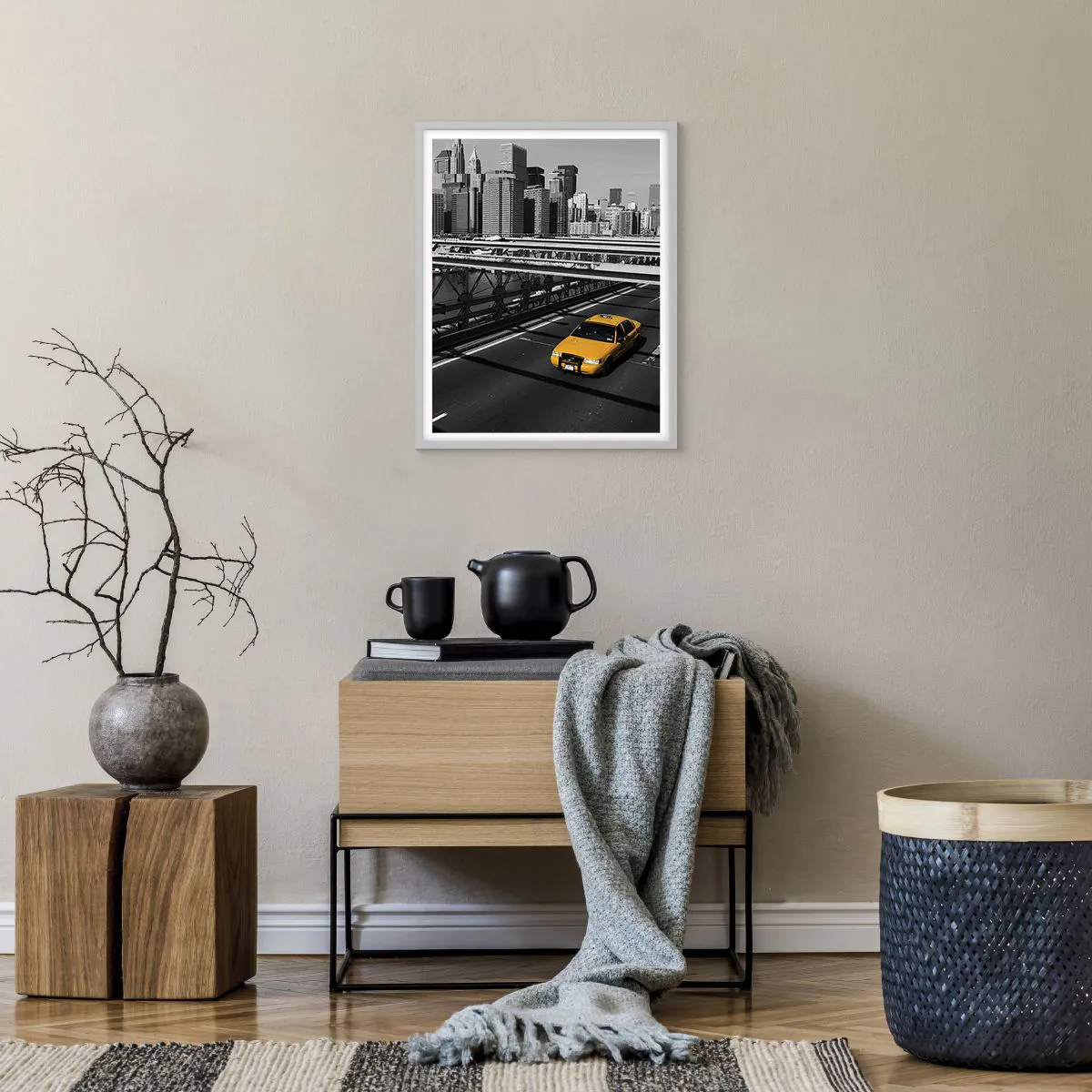 Affisch i vit ram - Storstadens färg - 40x50 cm