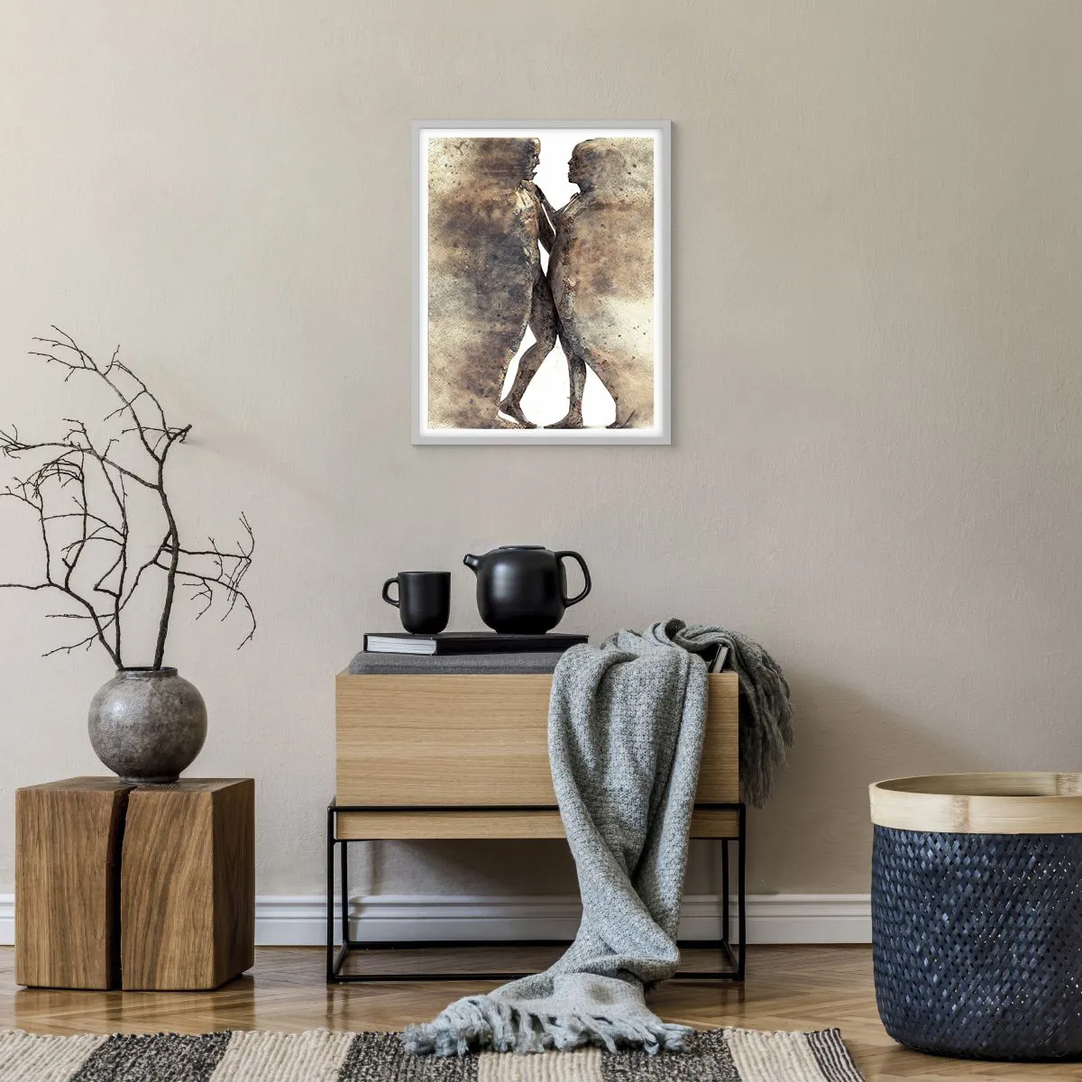 Affiche dans un cadre blanc - Poster - Ils sont sortis de la poussière pour aimer - 40x50 cm