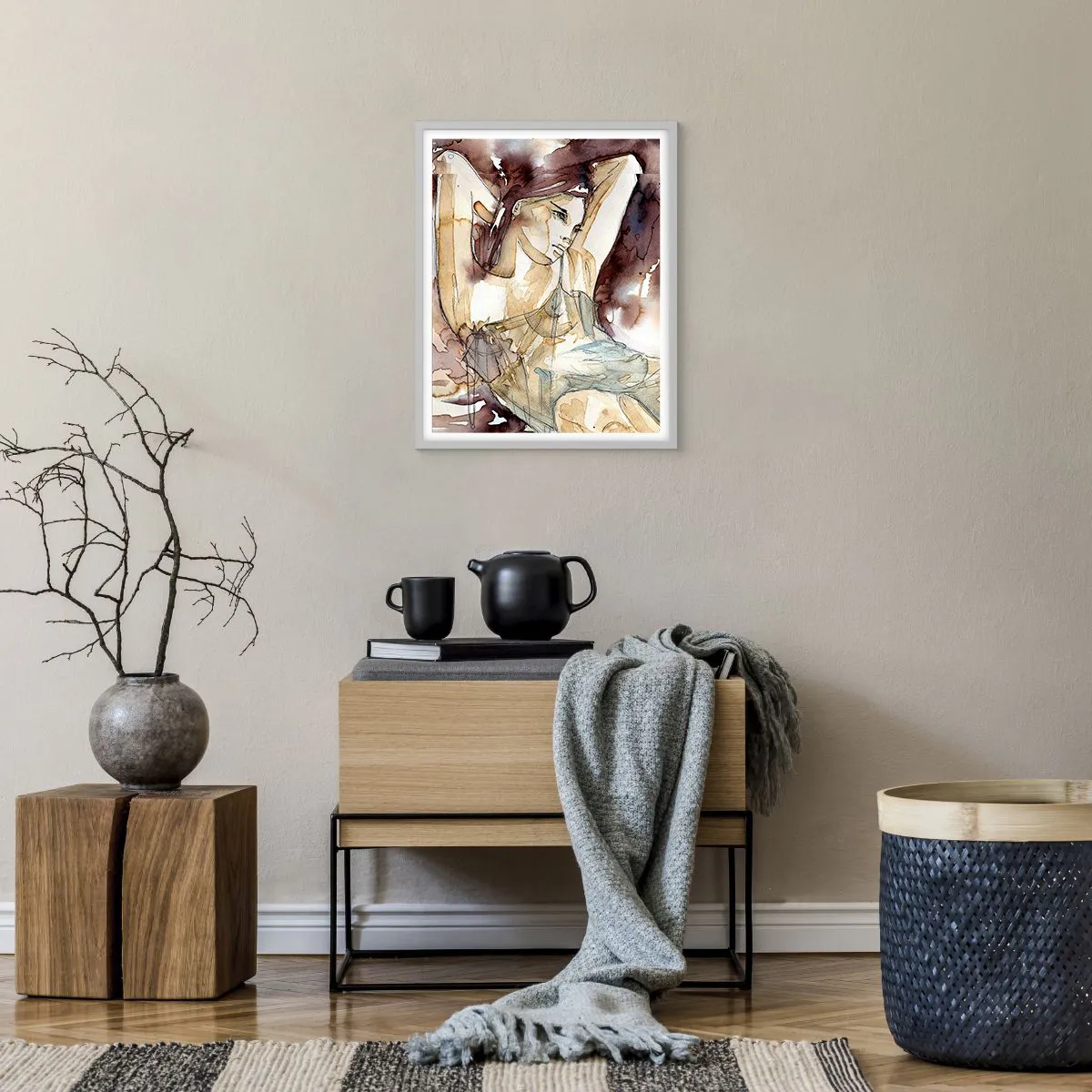 Plakat w białej ramie - W nastroju lila - 40x50 cm