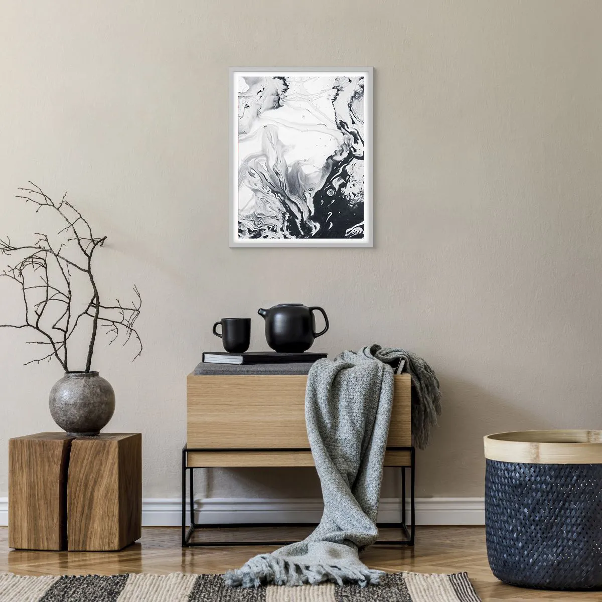 Poster in een witte lijst - Het binnenste van de aarde - 40x50 cm