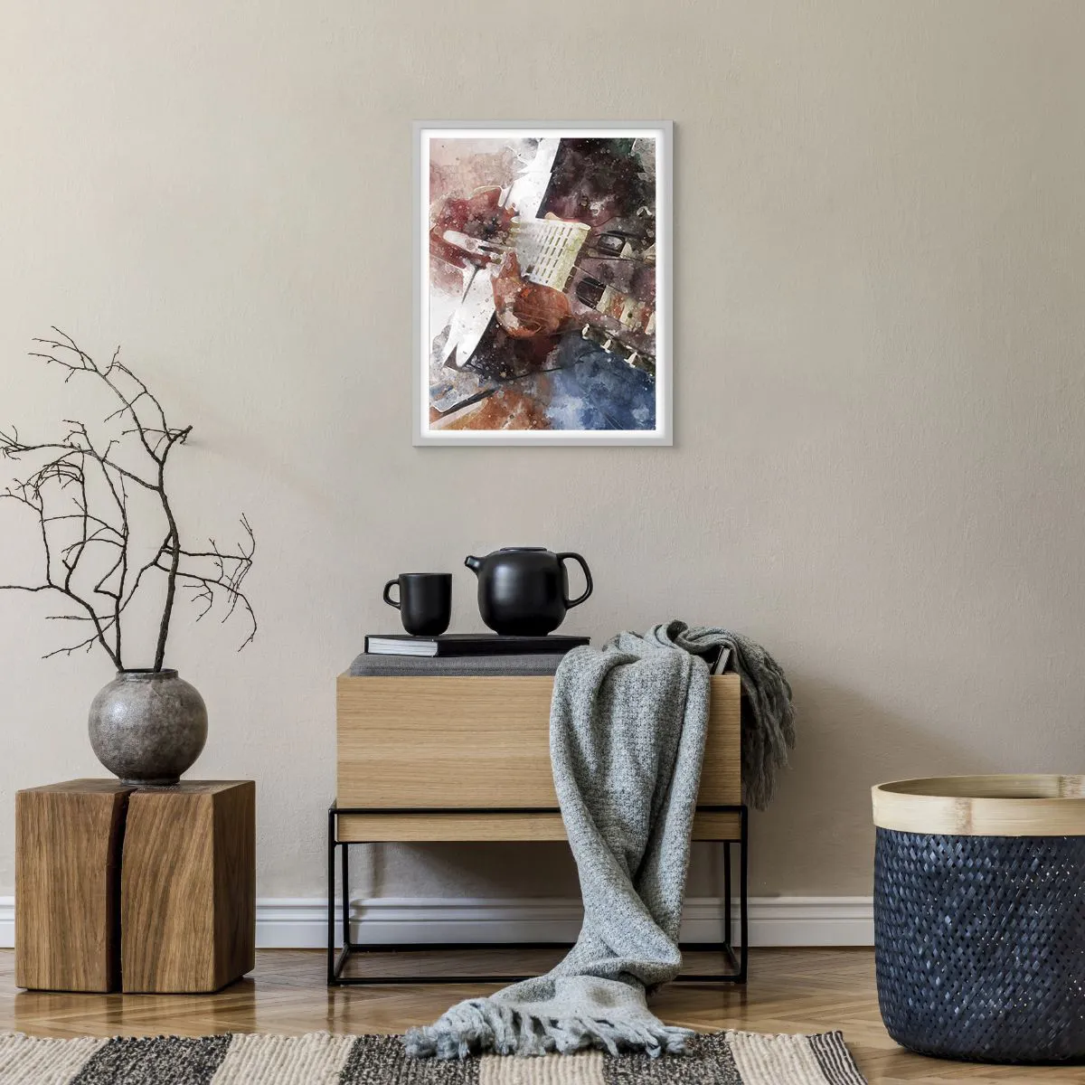 Affiche dans un cadre blanc - Poster - Et qu'en pensez-vous ? - 40x50 cm