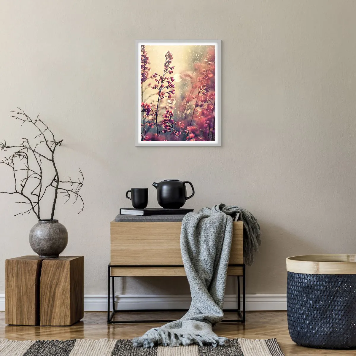 Plakát v bílém rámu - Tajná zahrada - 40x50 cm